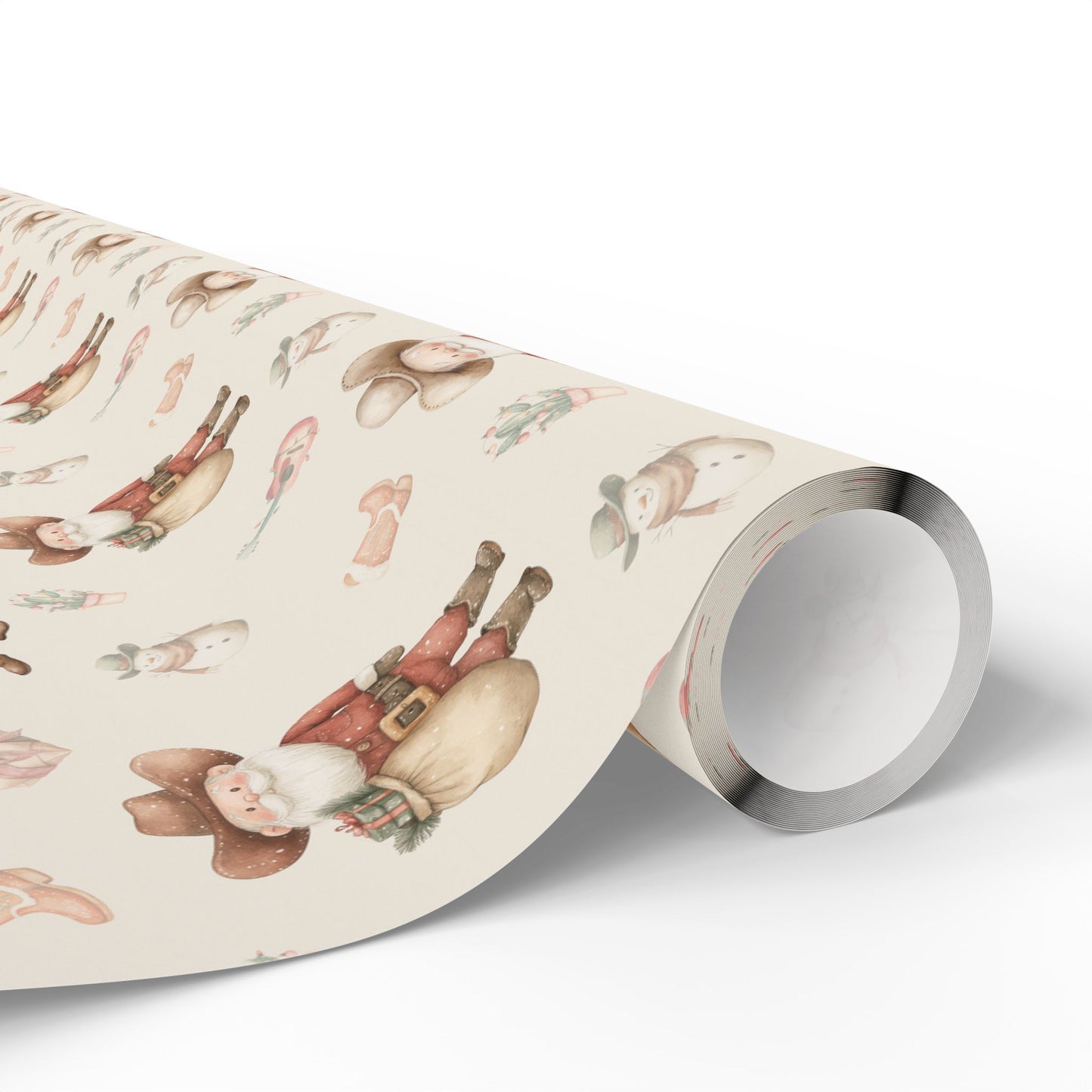 Santa’s Country Christmas – Western Cowboy Wrapping Paper