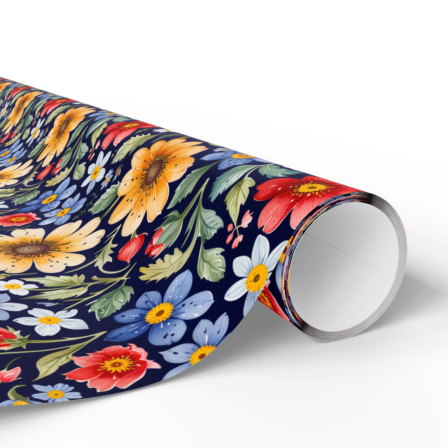 Colorful Floral on Black Background