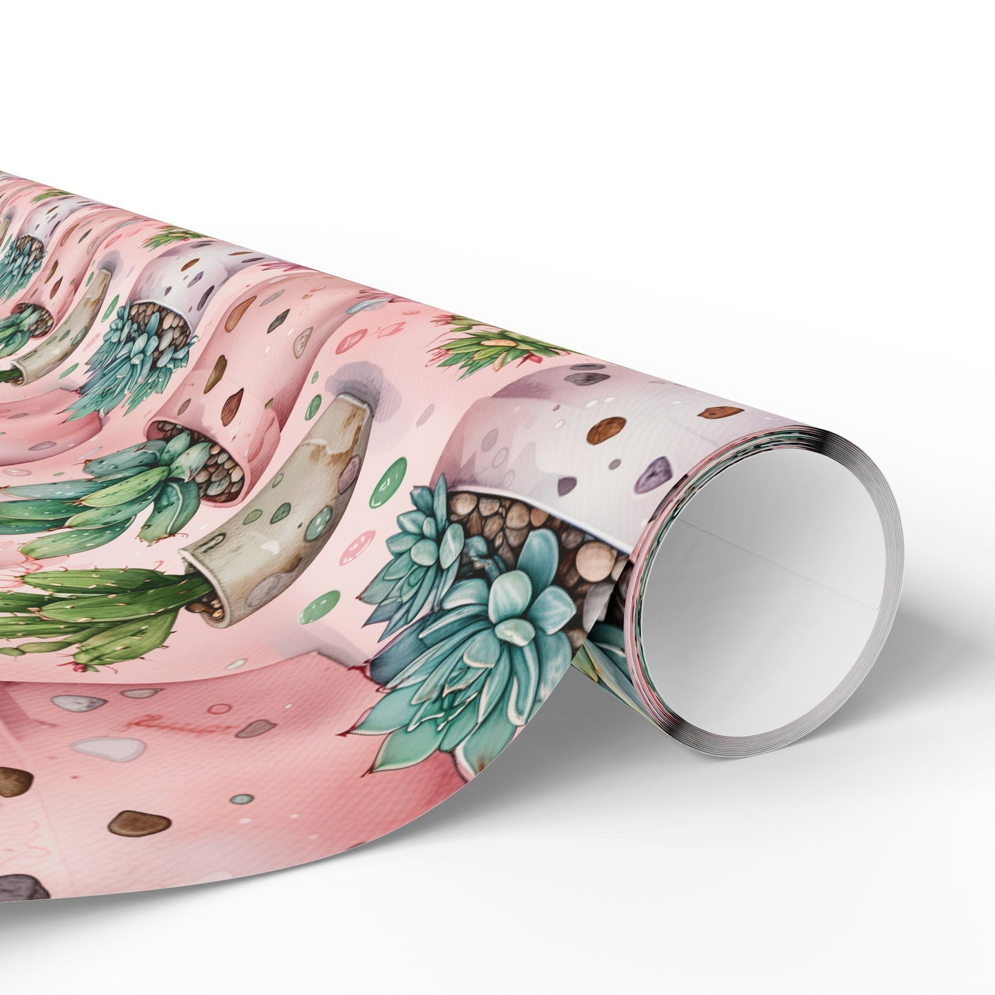 Pink Succulent Plant Gift Wrap