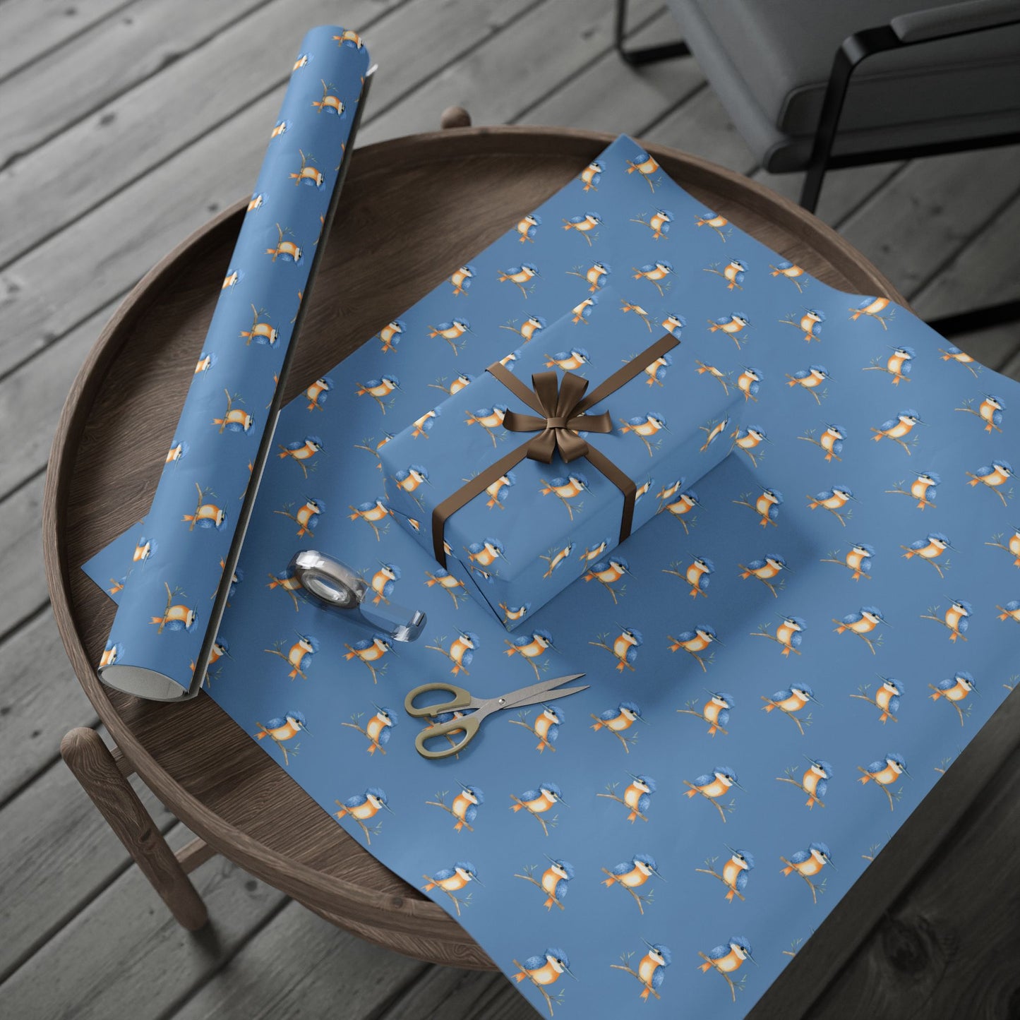 Blue Kookaburra Wrapping Paper