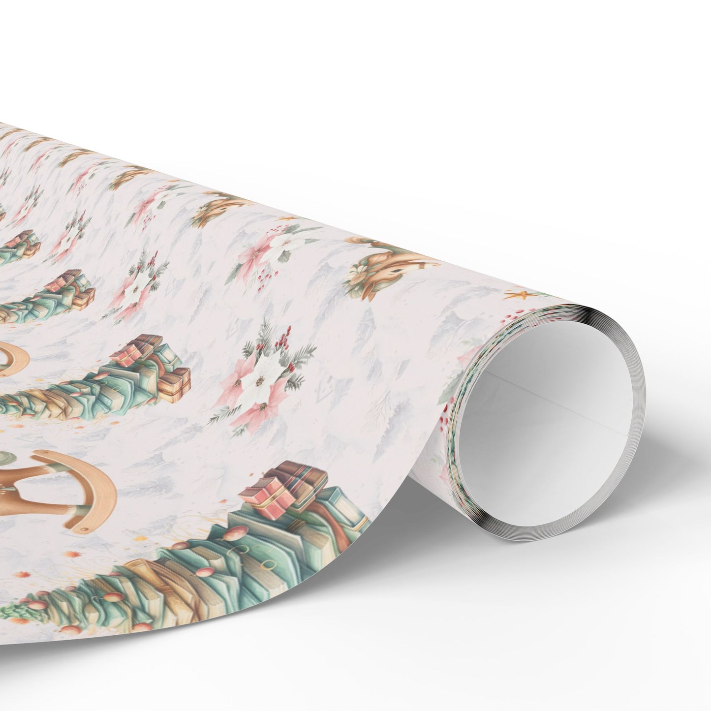 Rockin’ Around the Bookmas Tree – Vintage Holiday Wrapping Paper