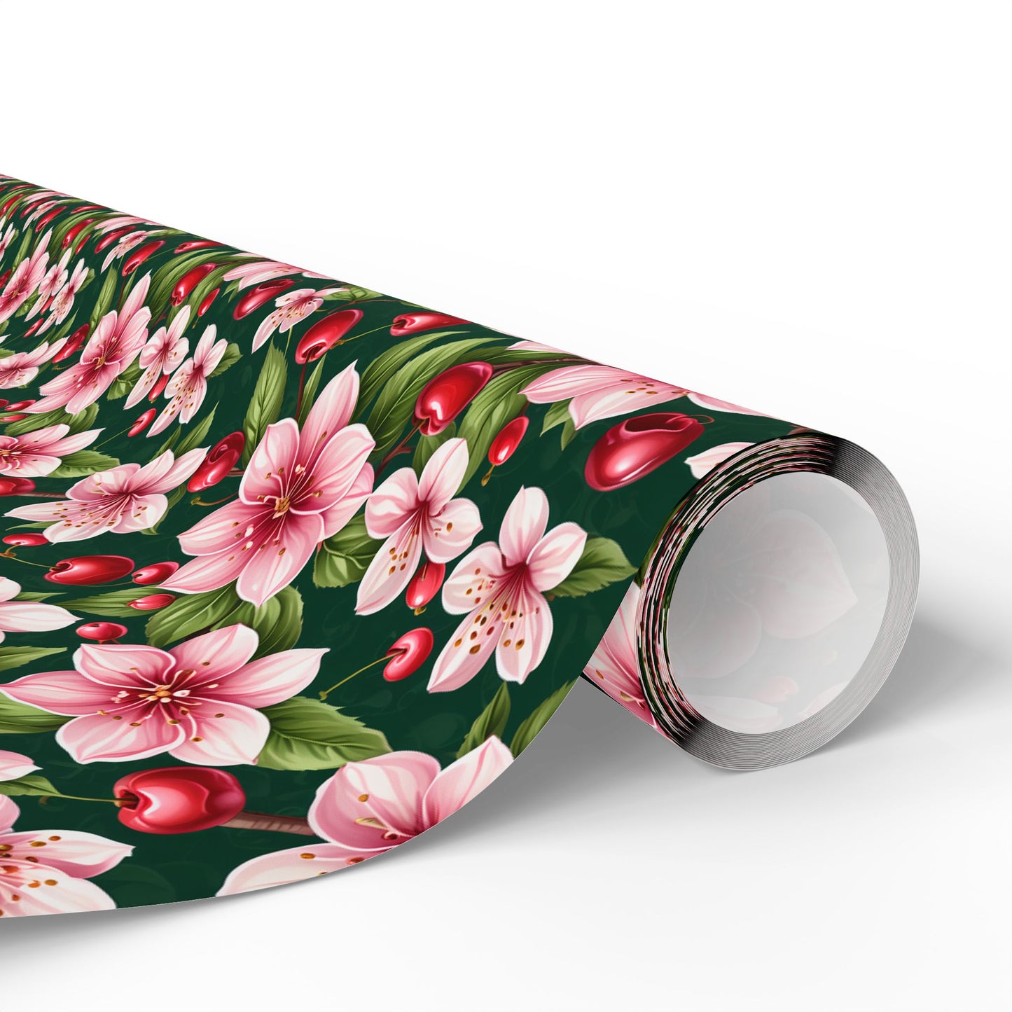 Wrapping Paper: Pink Cherry Floral Design