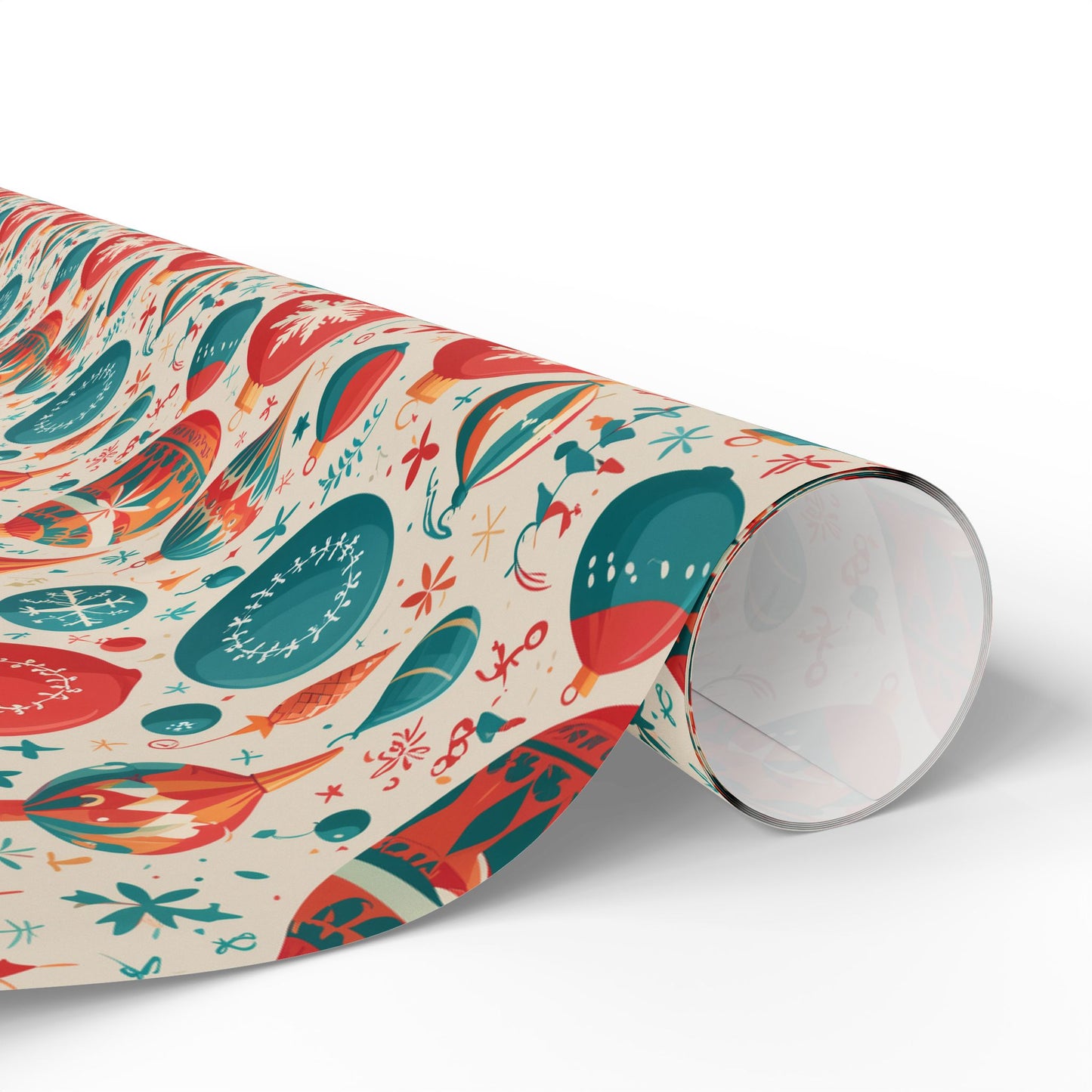 Decked to the Balls – Retro Ornament Wrapping Paper