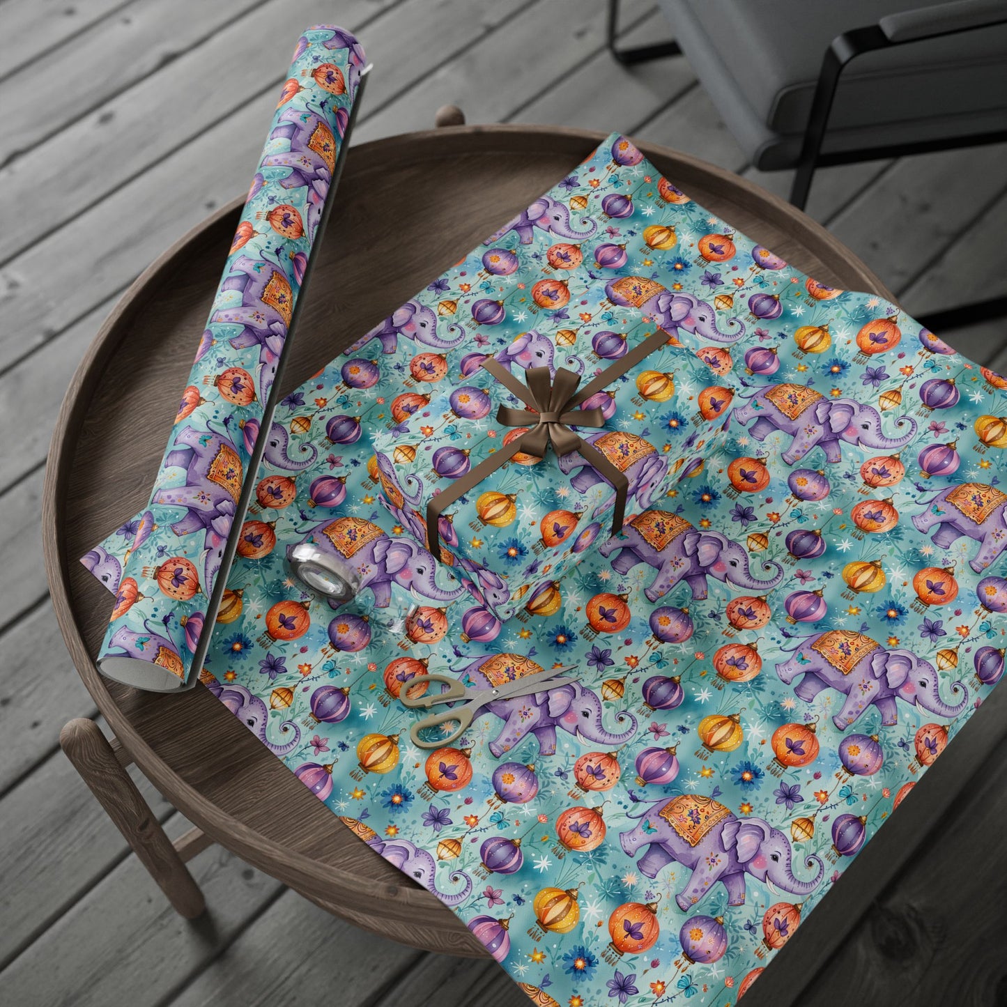 Diwali Festival Elephant Wrapping Papers