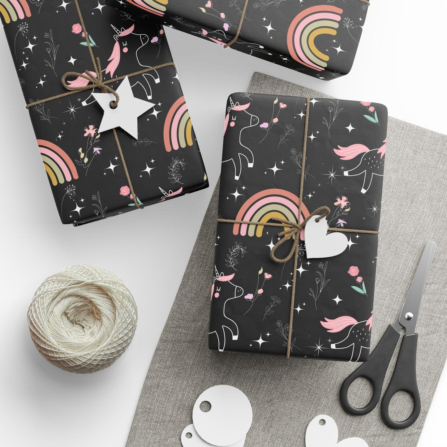 Black Unicorn Rainbow Design
