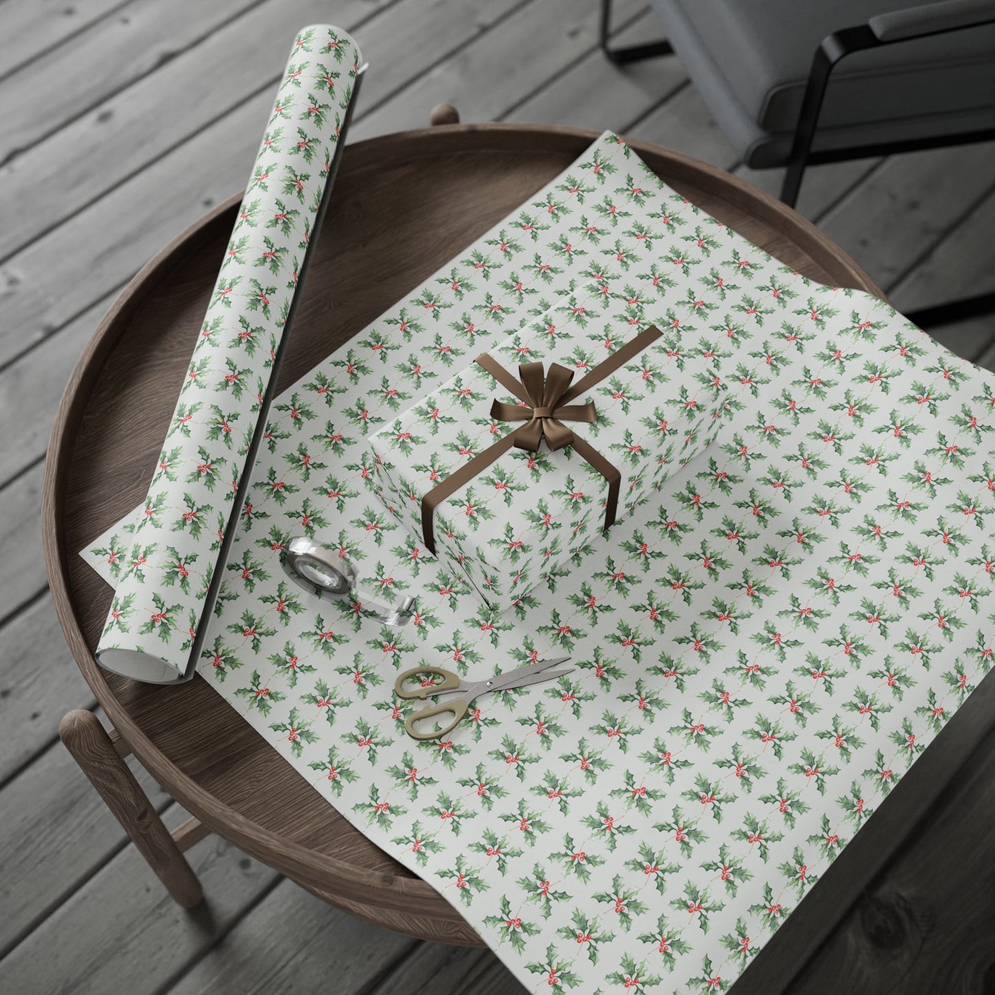 Holly Jolly Snaps – Classic Christmas Berry Wrapping Paper