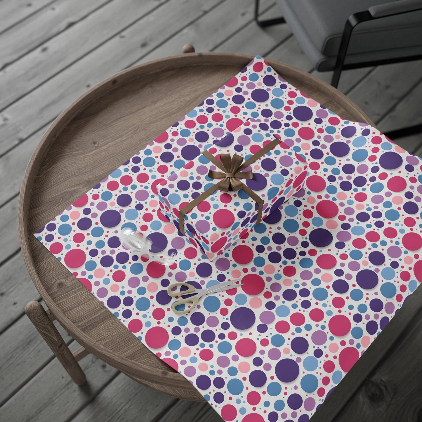 Colorful Polka Dot Wrapping Paper Roll