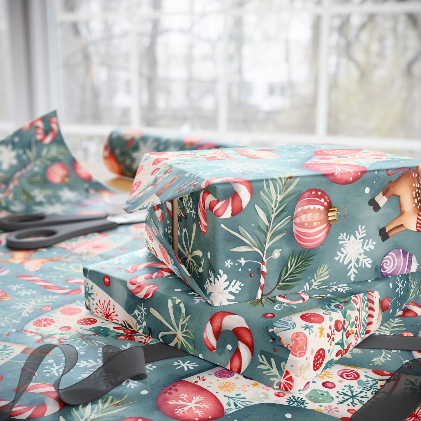 Stocking Situation – Sweet & Snuggly Christmas Wrapping Paper