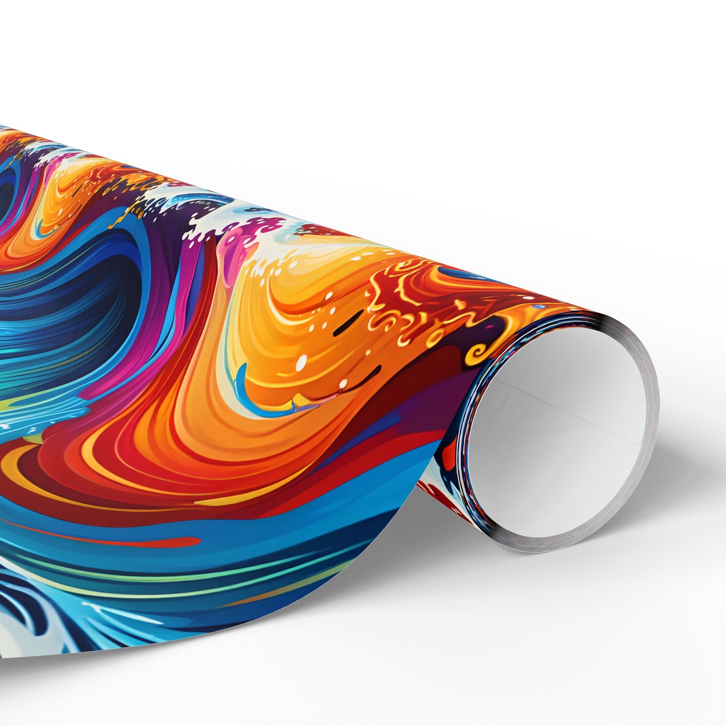 Brightly Colored Ocean Wave Wrapping Papers
