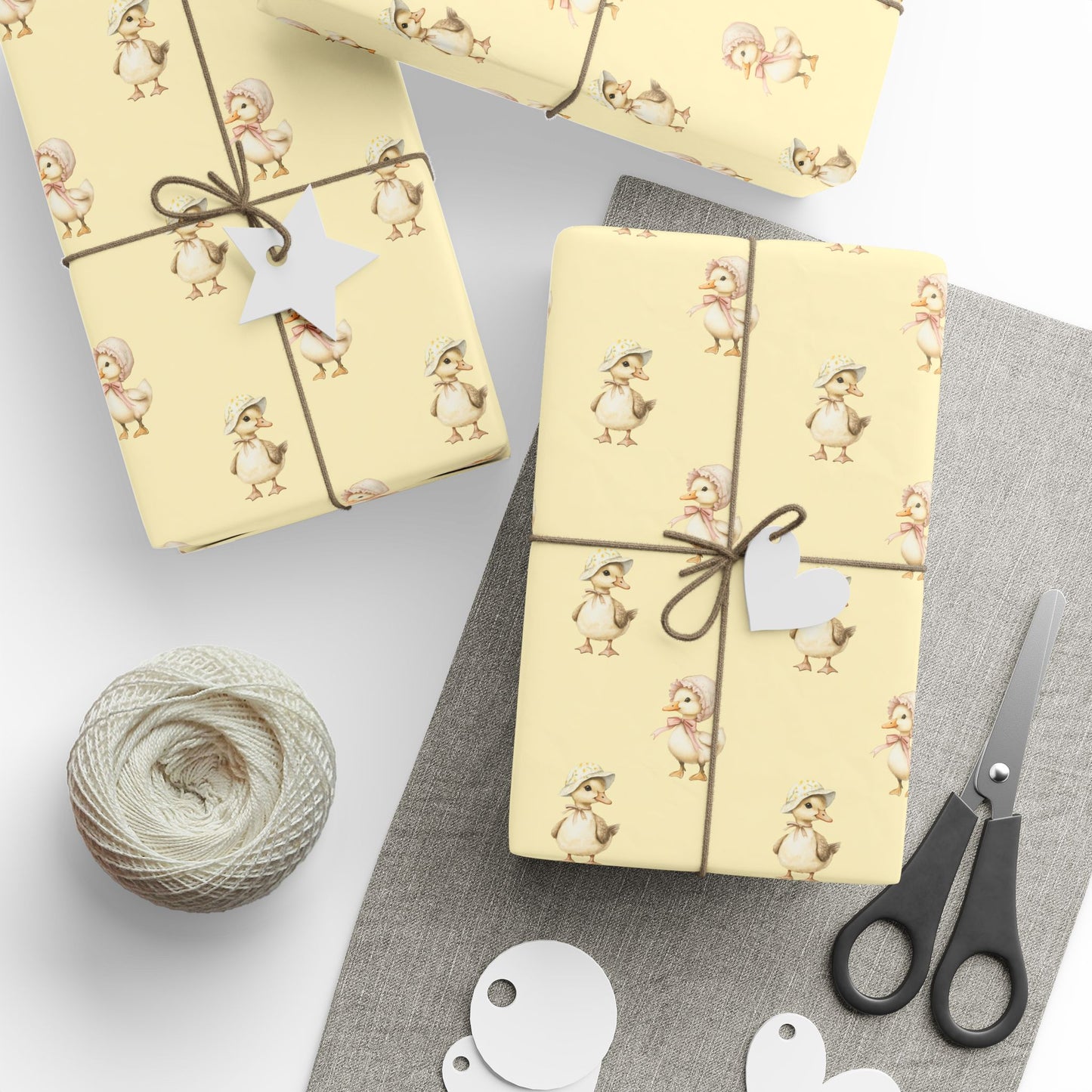 Charming Yellow Baby Duck Wrapping Paper