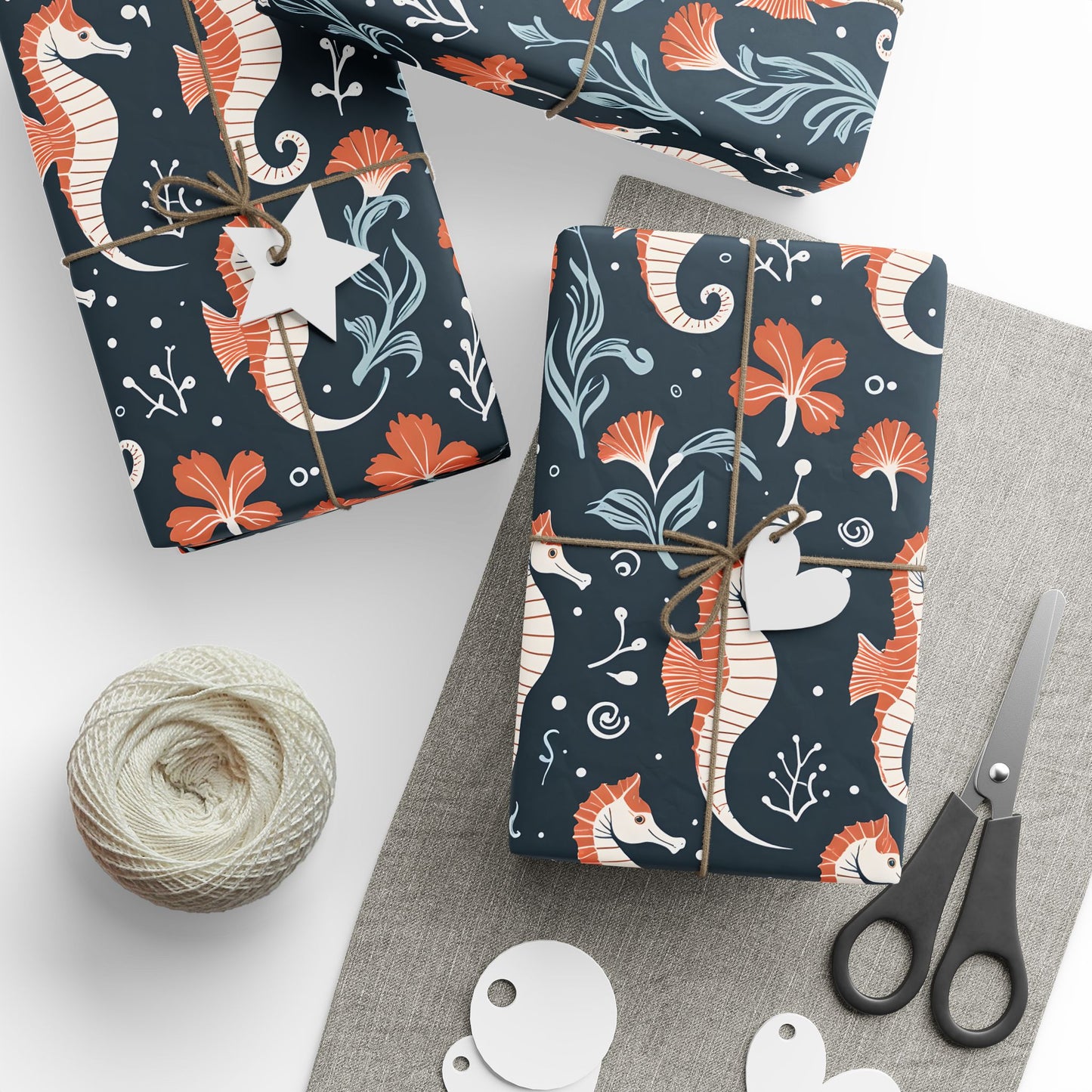 Underwater Vintage Seahorses Design