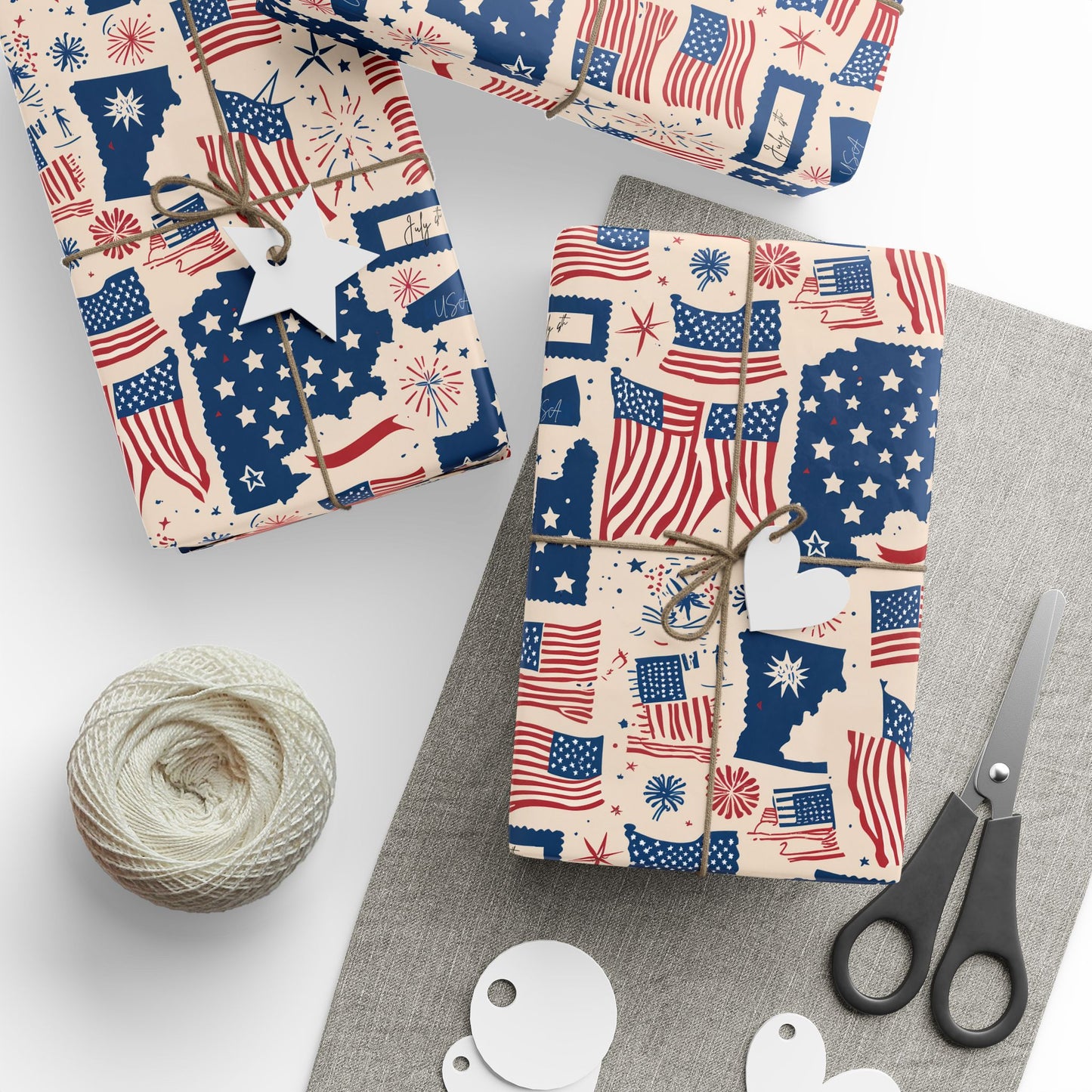 Patriotic Wrapping Paper for Celebrations