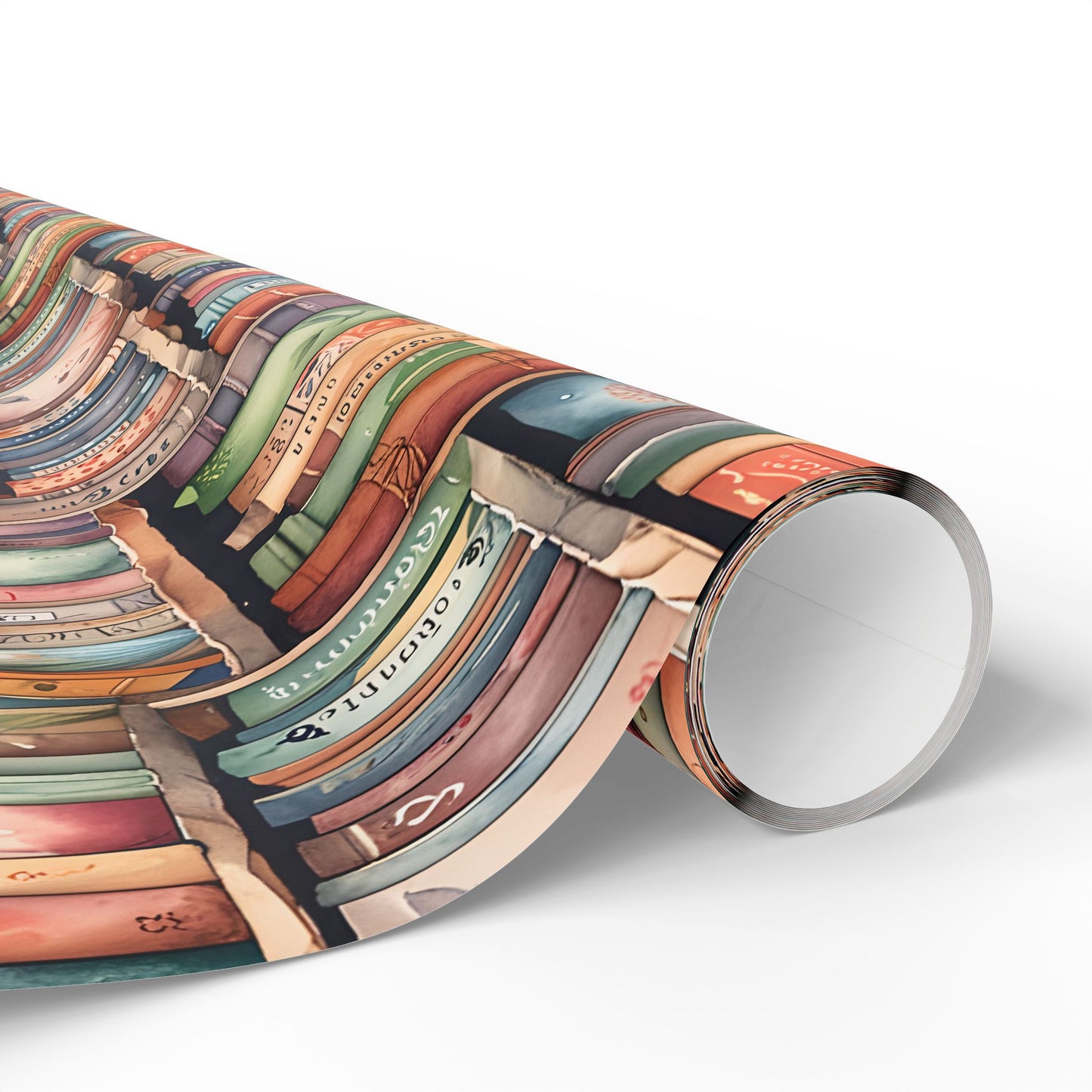 Shelf - Care – Whimsical Library Bookshelf Wrapping Paper