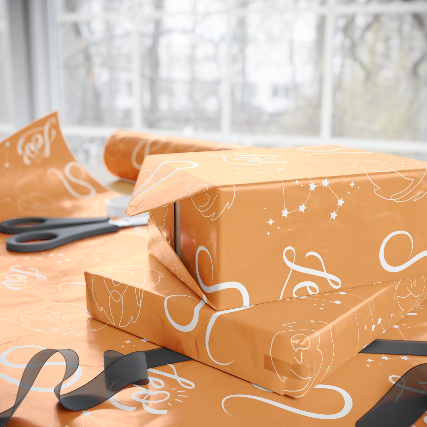 Hear Me Purr – Leo Zodiac Wrapping Paper