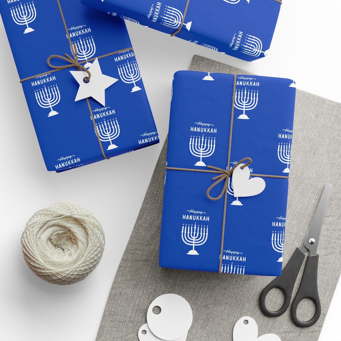 Elegant Hanukkah Wrapping Paper Set
