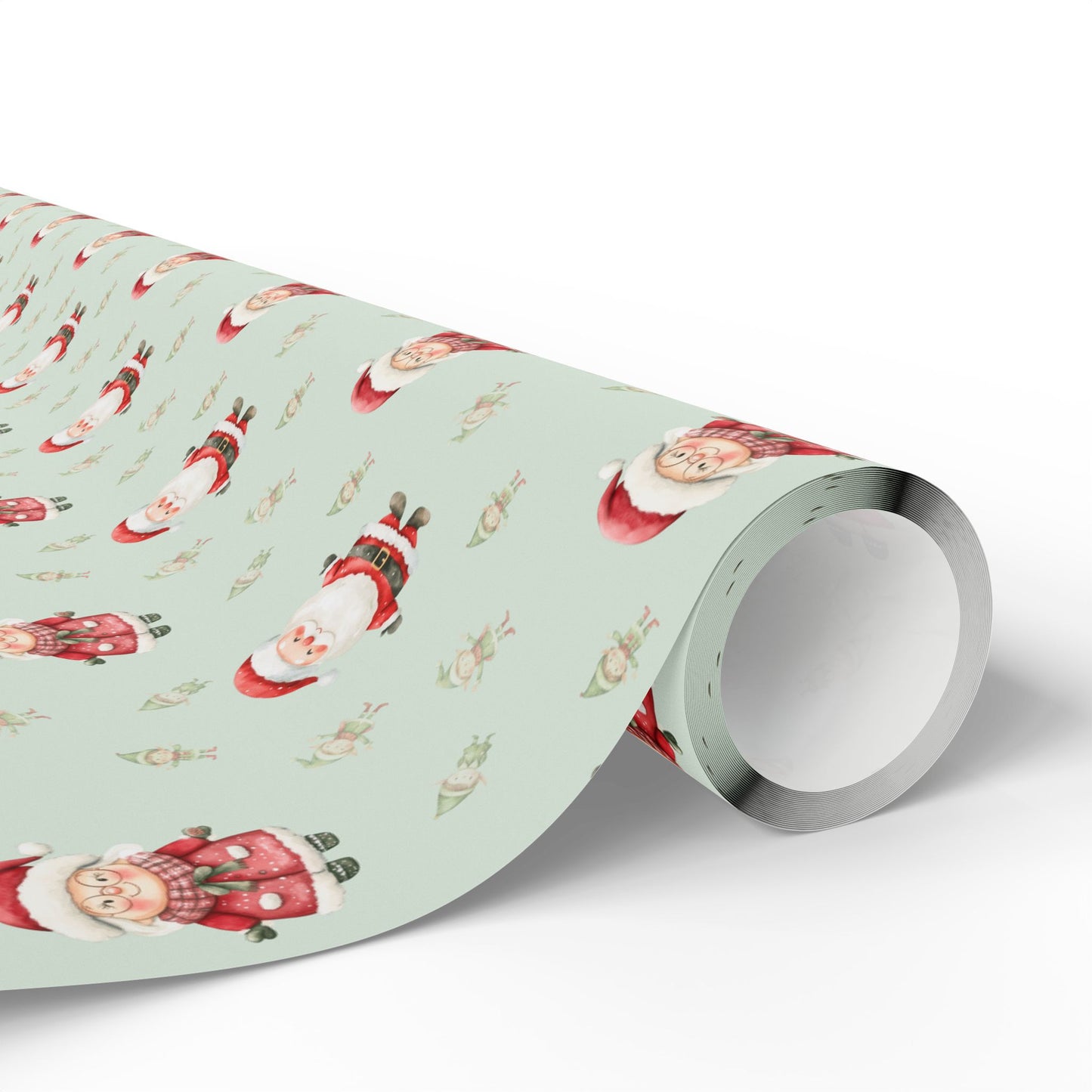 Mint to Be Merry – Santa & Mrs. Claus Wrapping Paper