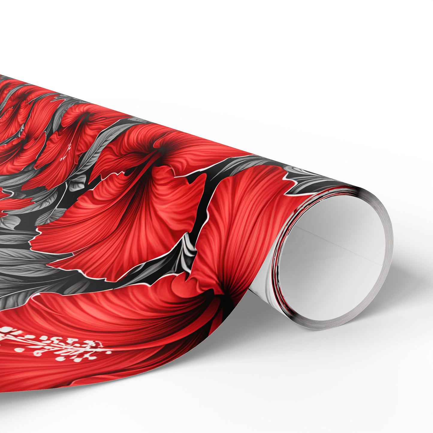 Hibiscus Floral Print Gift Wrapping Paper - Lokipawz