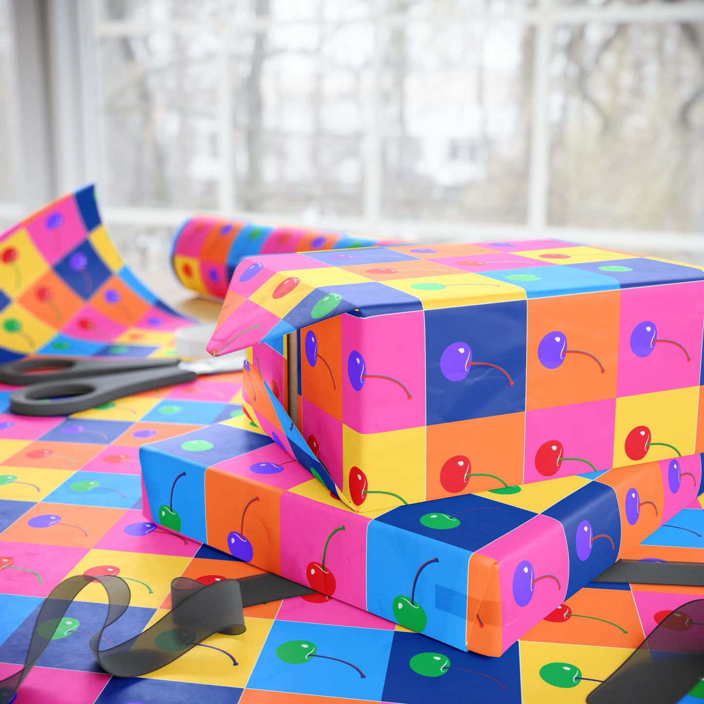 Colorful Cherry Wrapping Paper