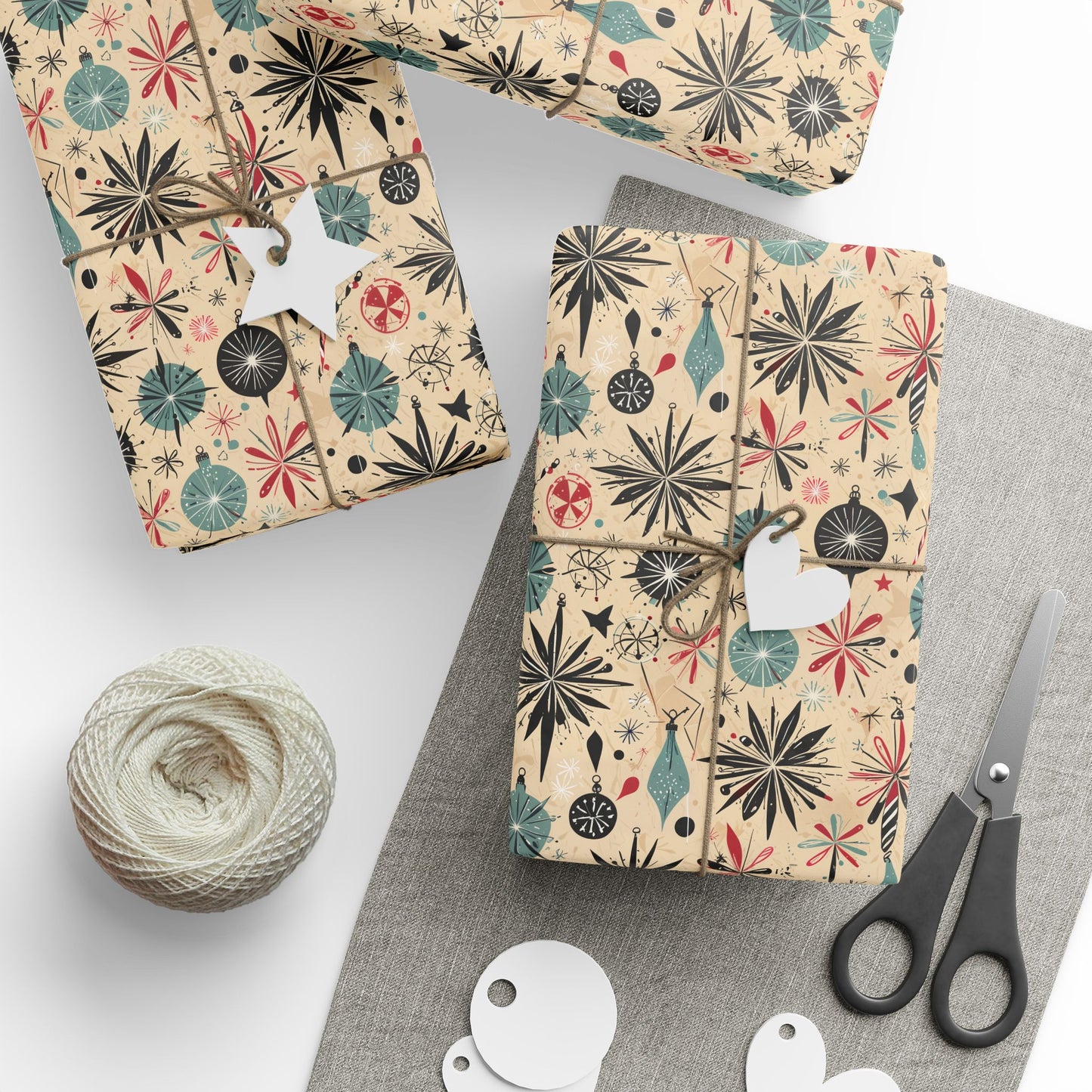 Starlite Lounge – Retro Atomic Holiday Wrapping Paper