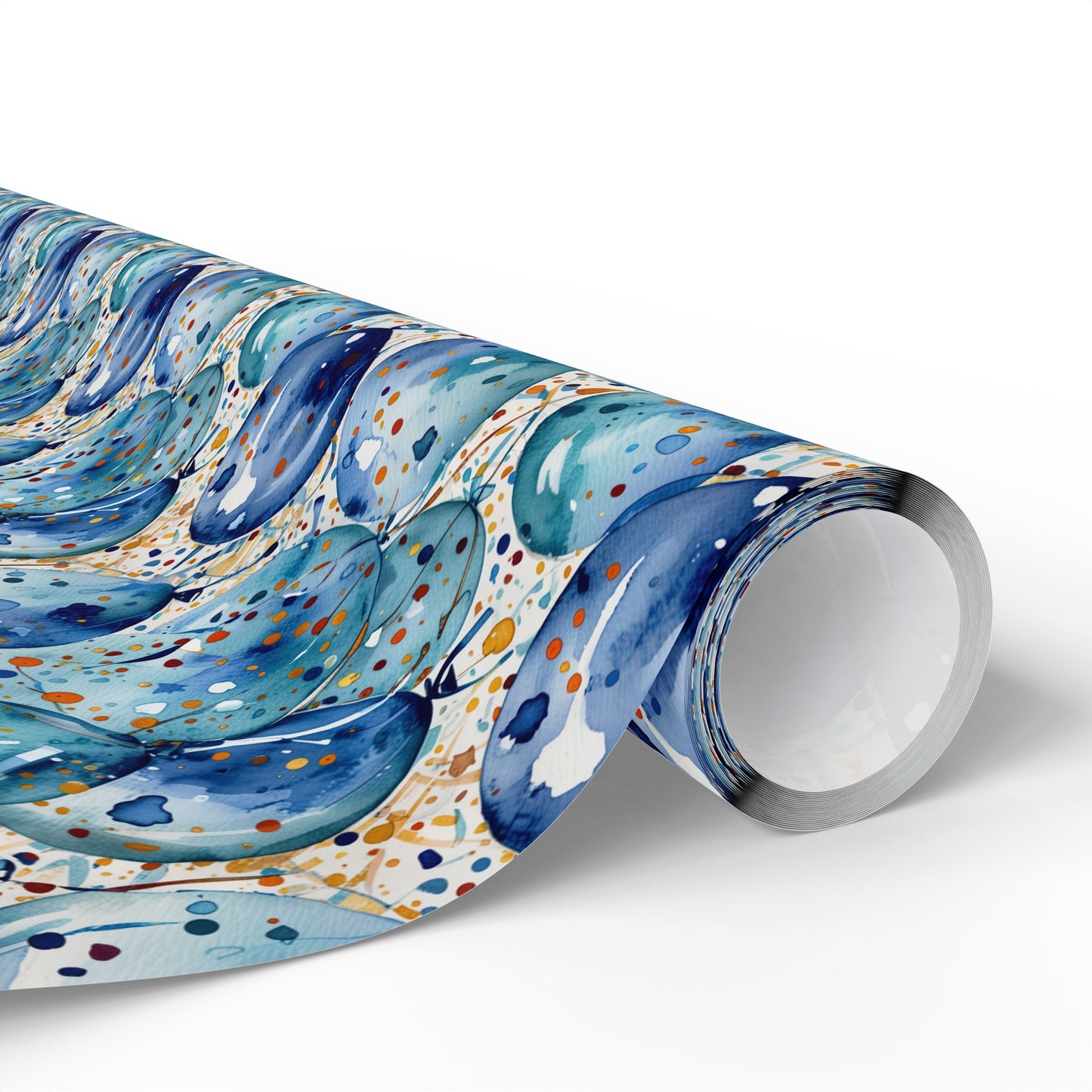 Artistic Blue Celebration Wrapping Papers