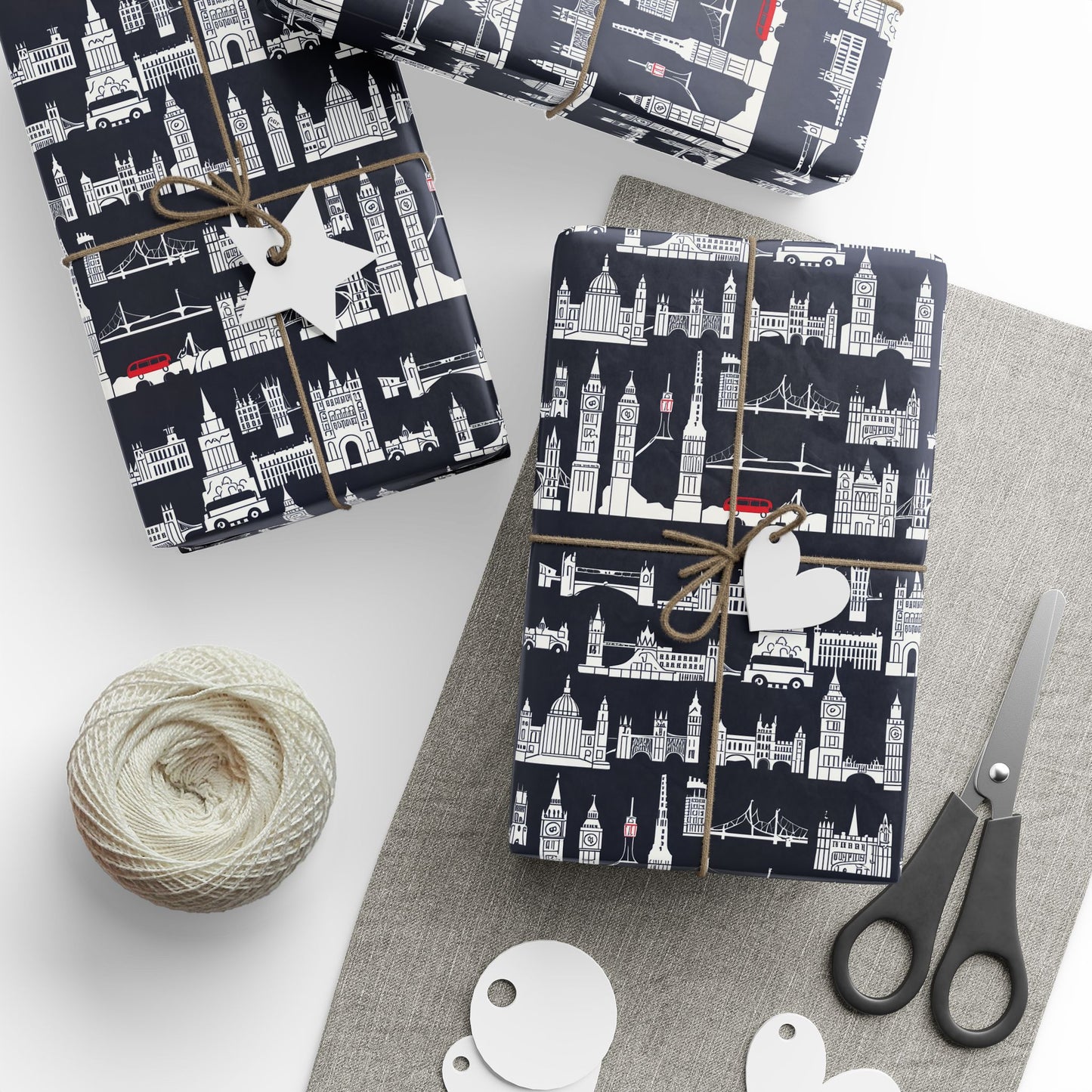 Cityscape Wrapping Paper – Elegant Gift Wrap for Holidays