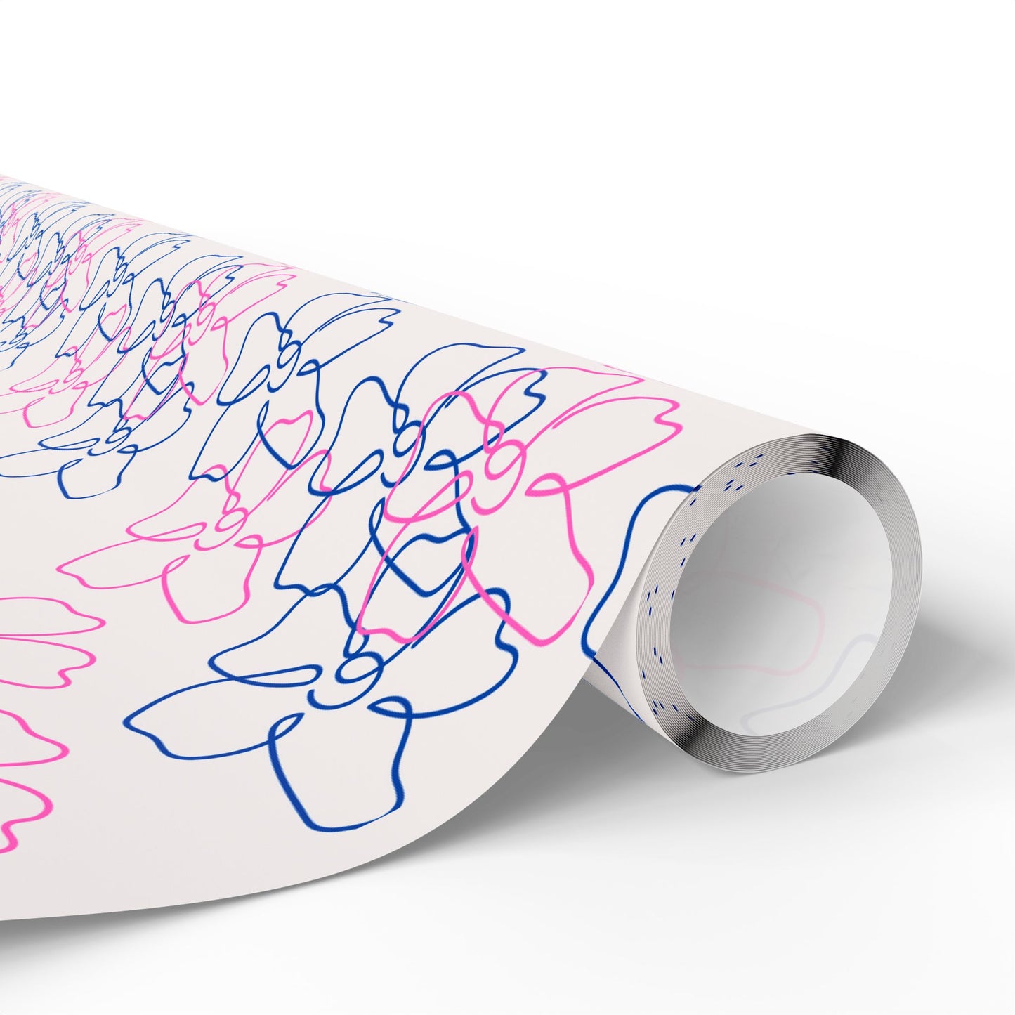 Floral Line Drawing Wrapping Paper Roll