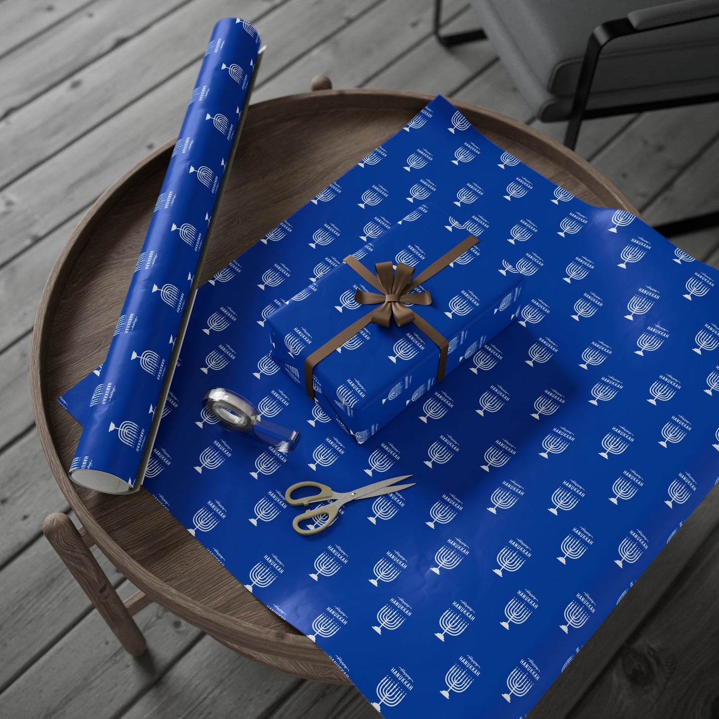 Elegant Hanukkah Wrapping Paper Set