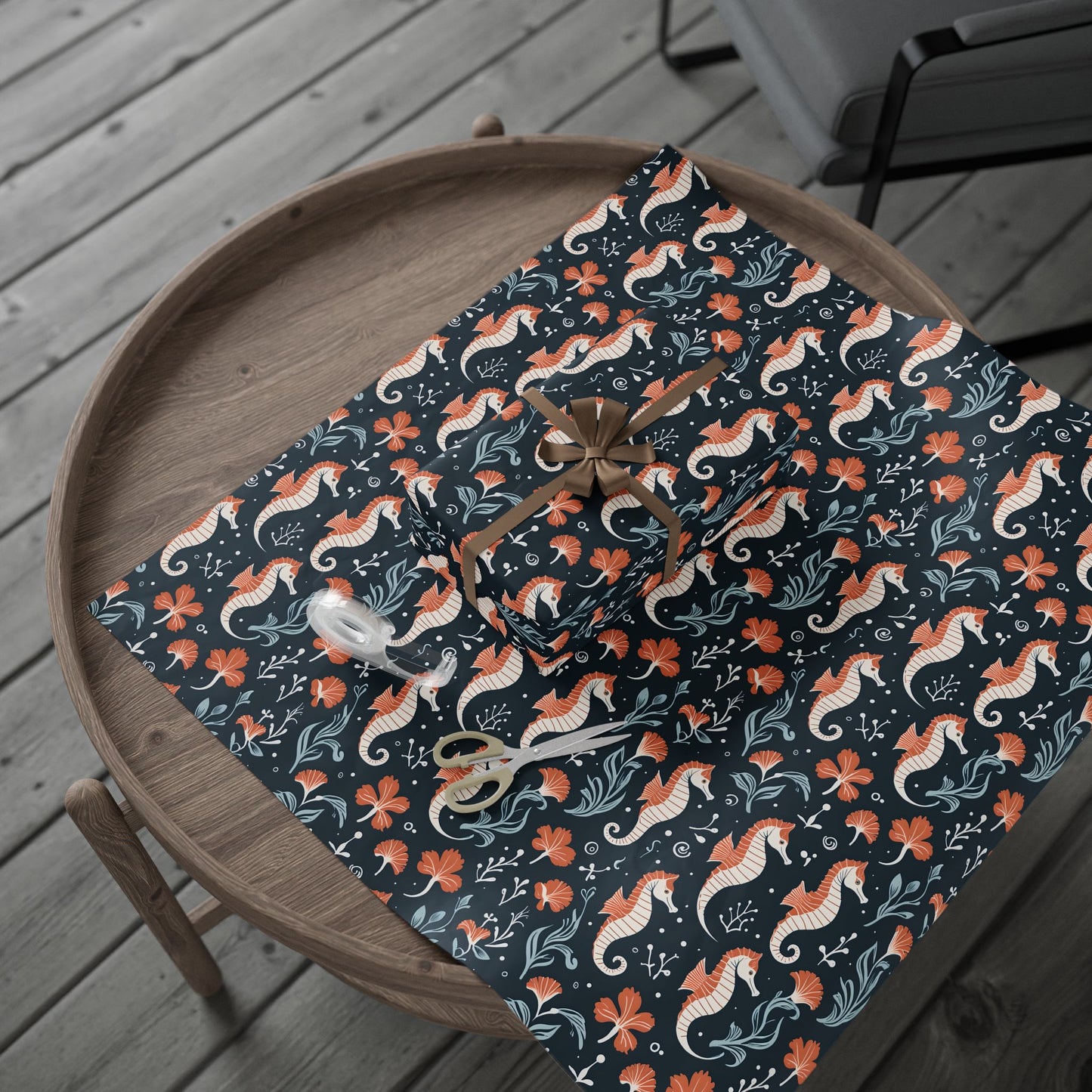 Underwater Vintage Seahorses Design