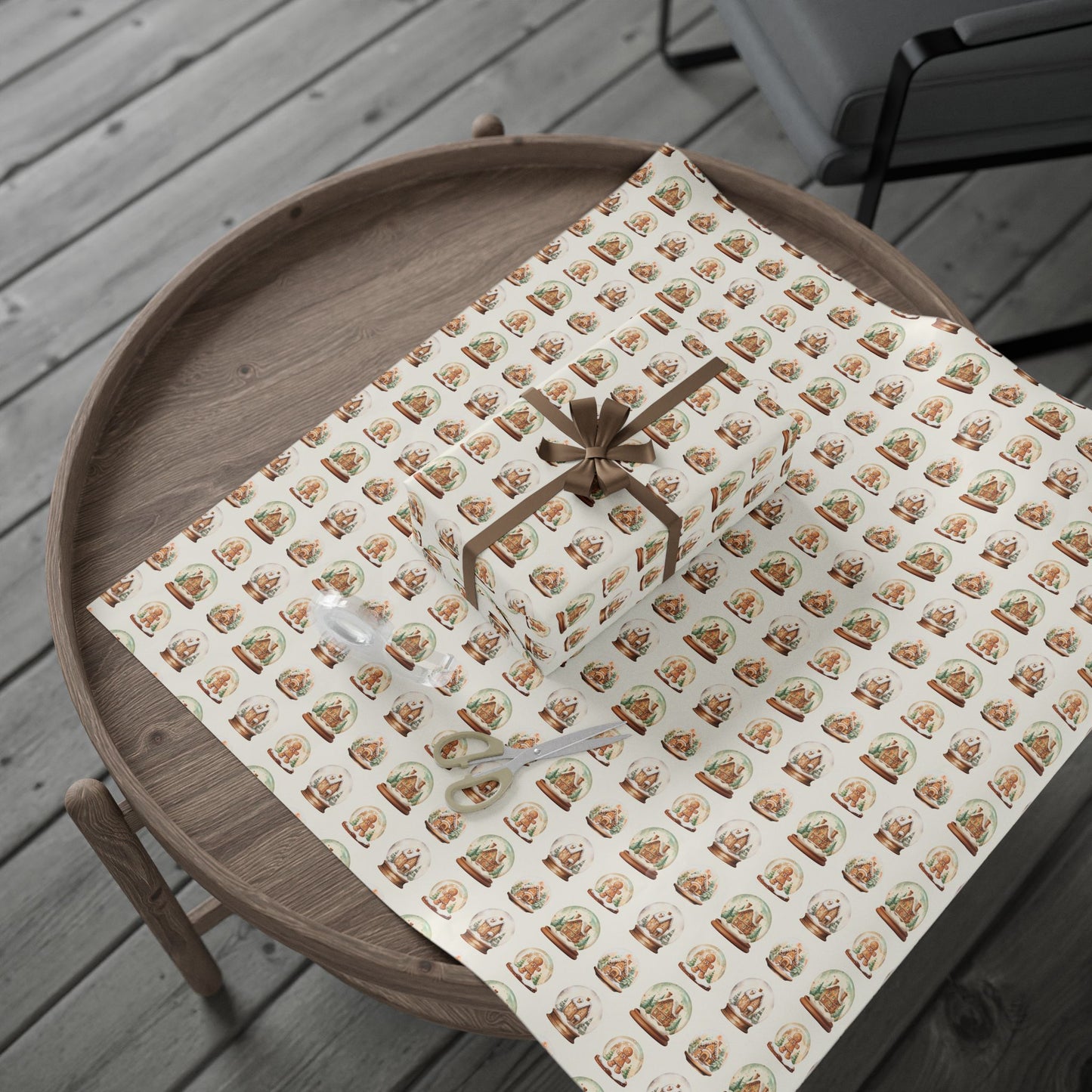 Shake It Off – Gingerbread Globe Glow Wrapping Paper