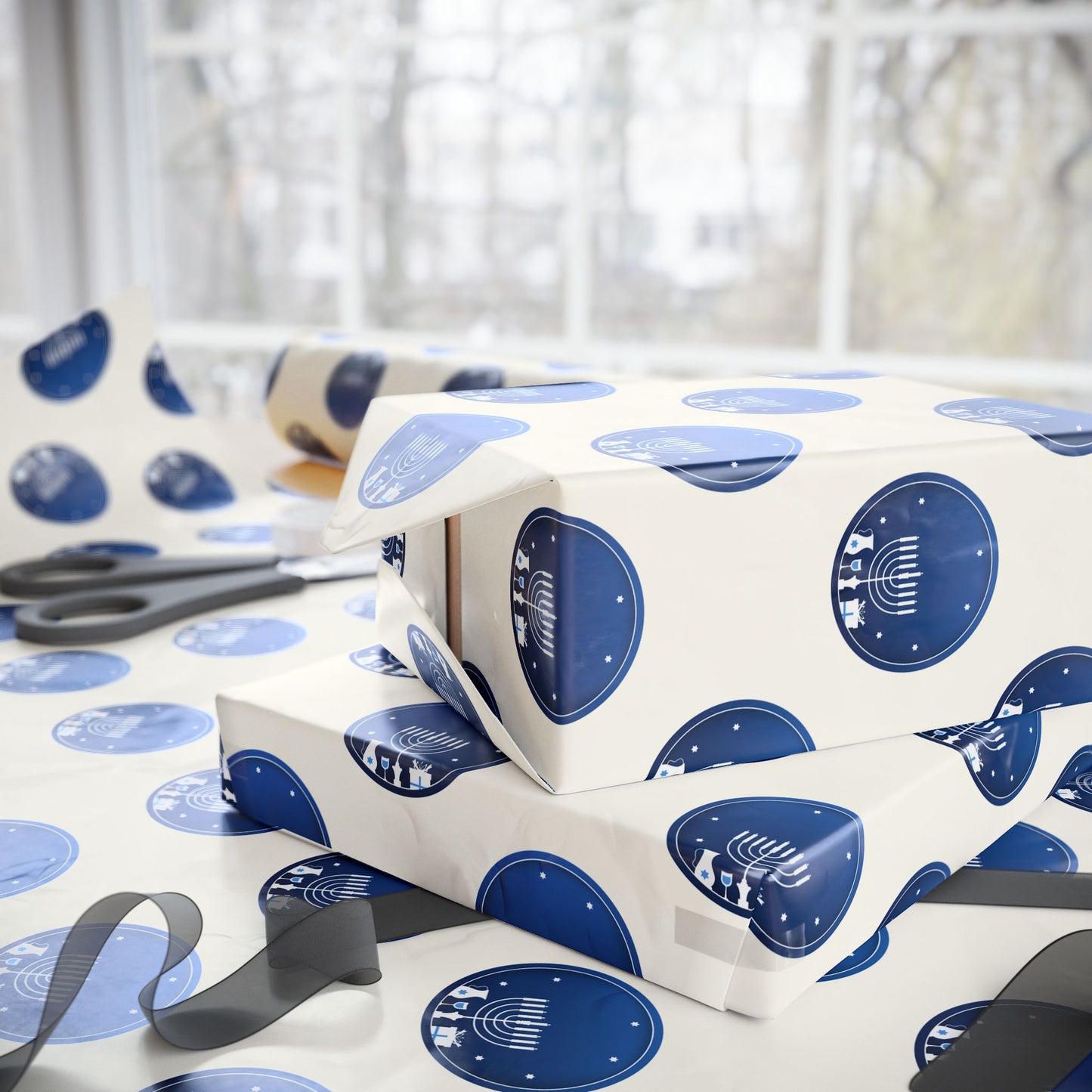 Hanukkah Blue and White Wrapping Papers
