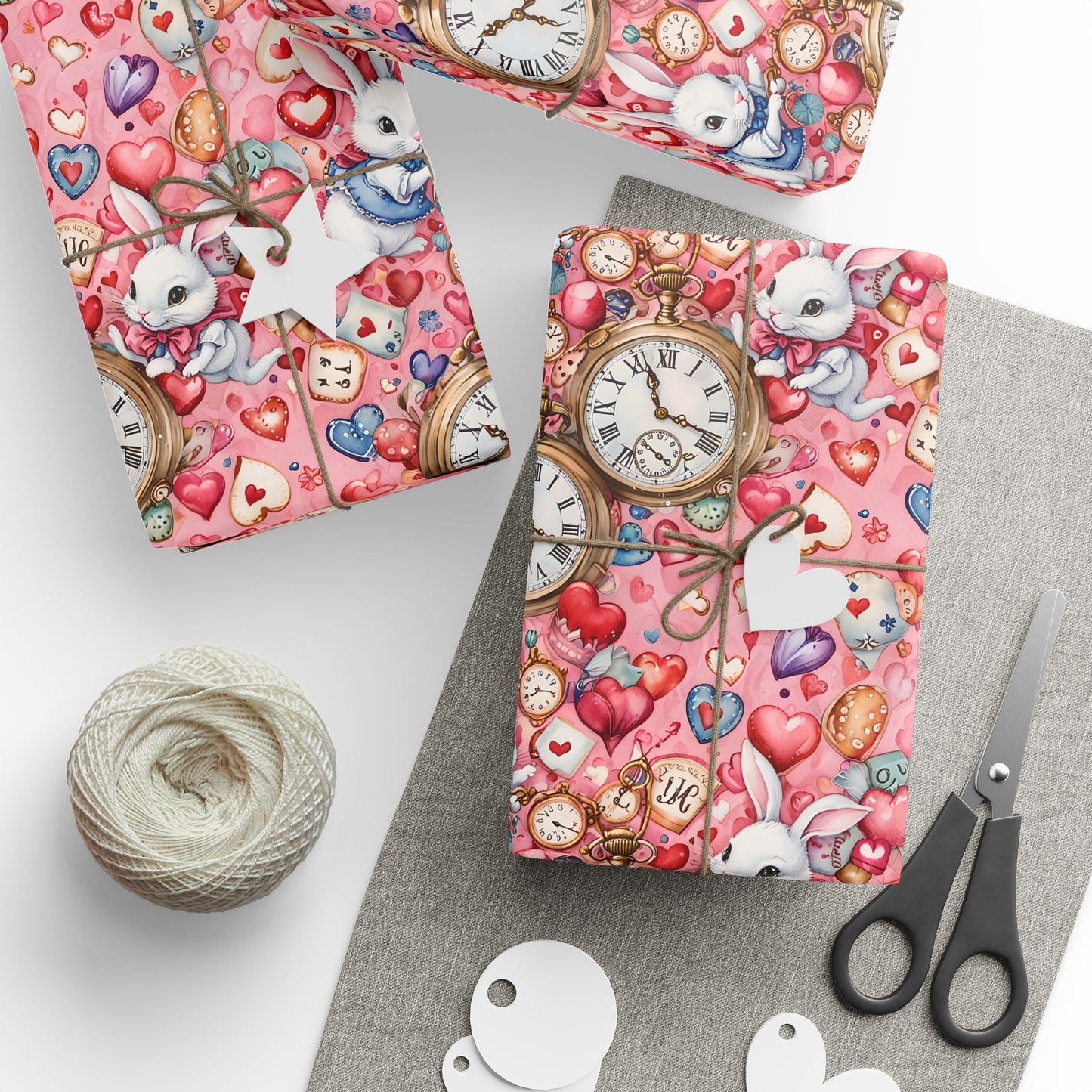 Enchanting Gift Wrap inspired by Alice in Wonderland - Pink Hues