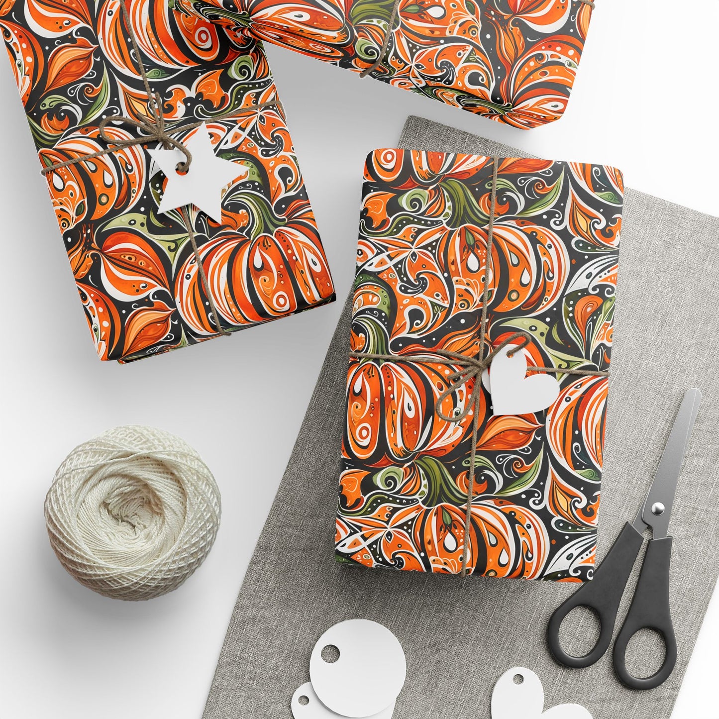 Festive Pumpkin Wrapping Papers