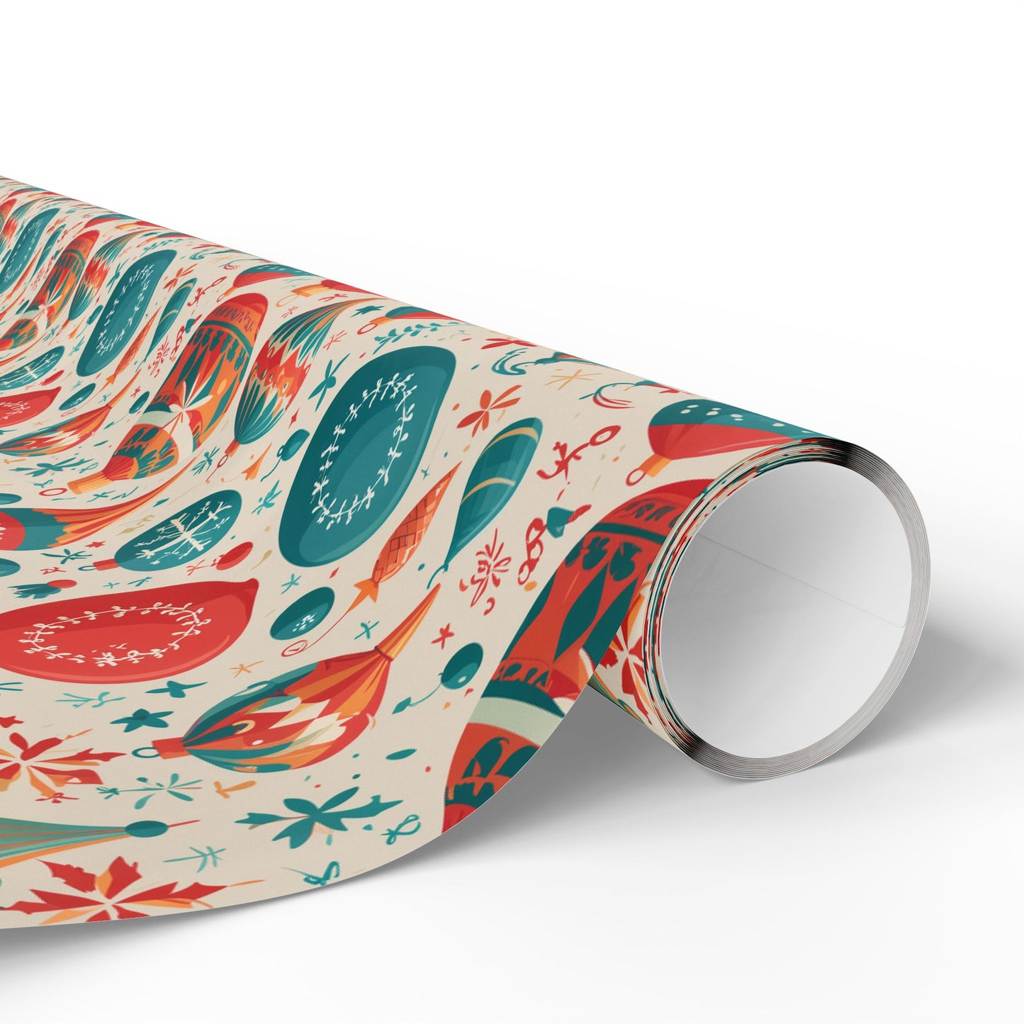 Decked to the Balls – Retro Ornament Wrapping Paper