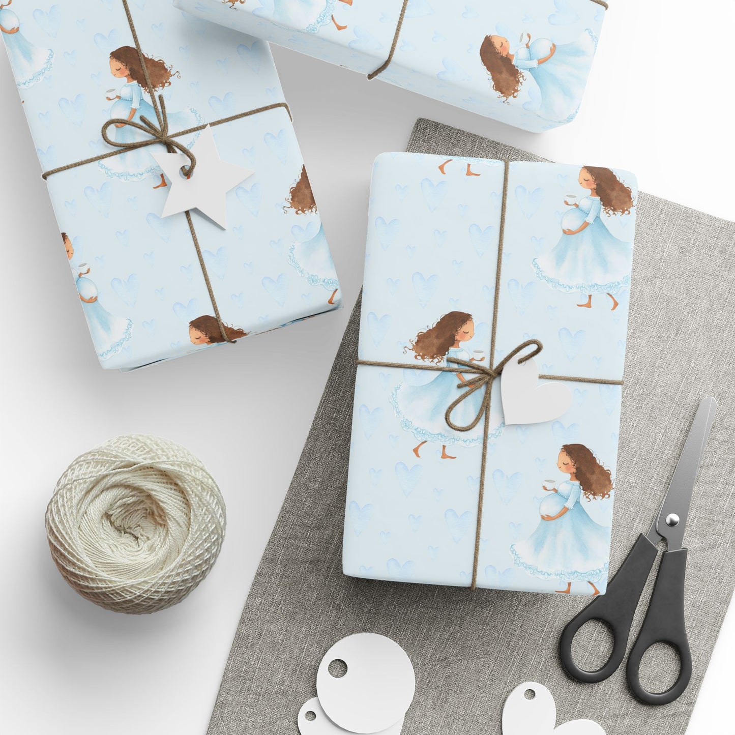 Blue Heart Maternity Gift Wrap