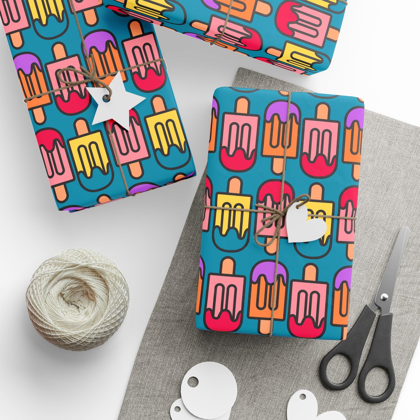 Colorful Blue Popsicle Pop Art Design