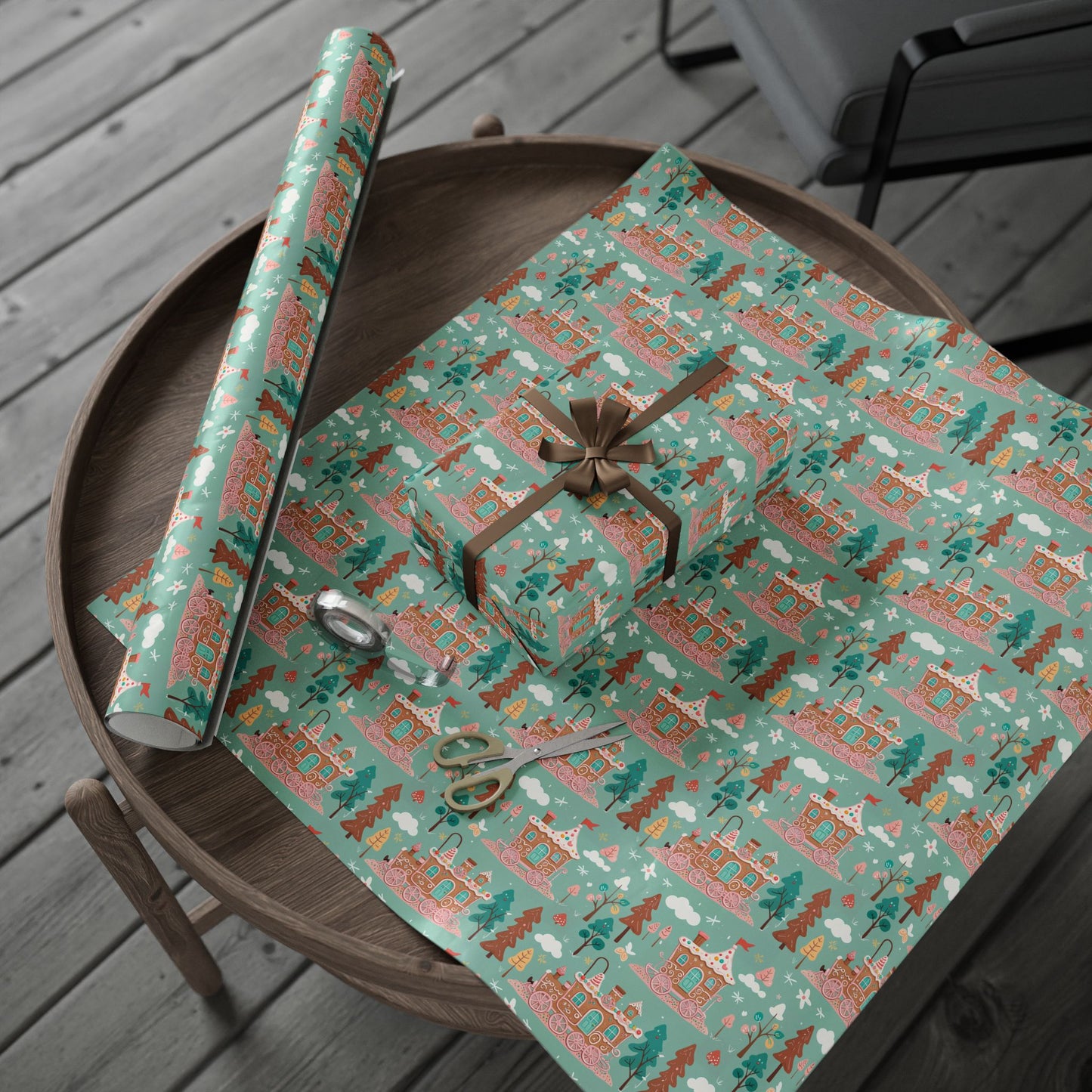 Gingerbread Express – Sugar Sleigh Rides Wrapping Paper
