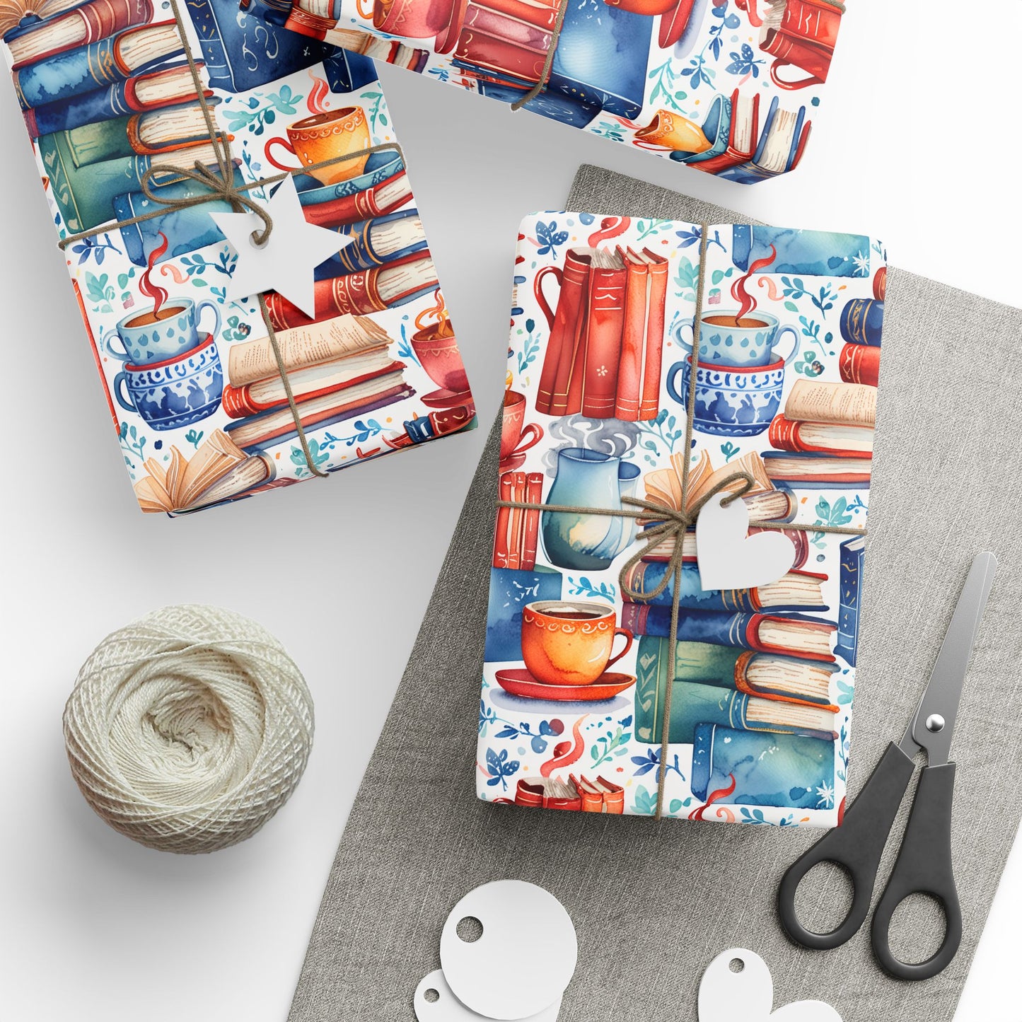 Book Lover Blue Wrapping Papers