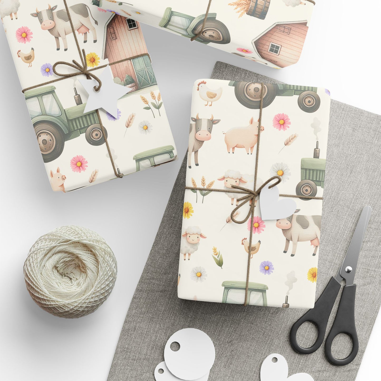Cute Barnyard Gift Wrap