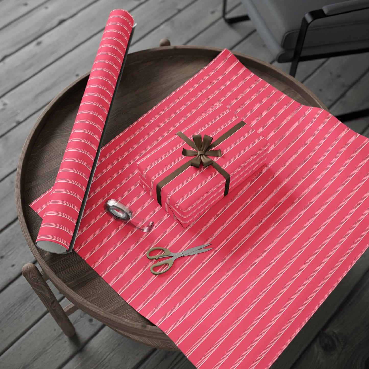 Pink Striped Wrapping Papers for Gift Giving