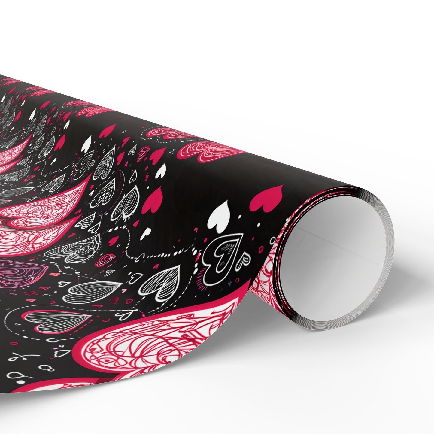 Romantic Hearts Wrapping Paper