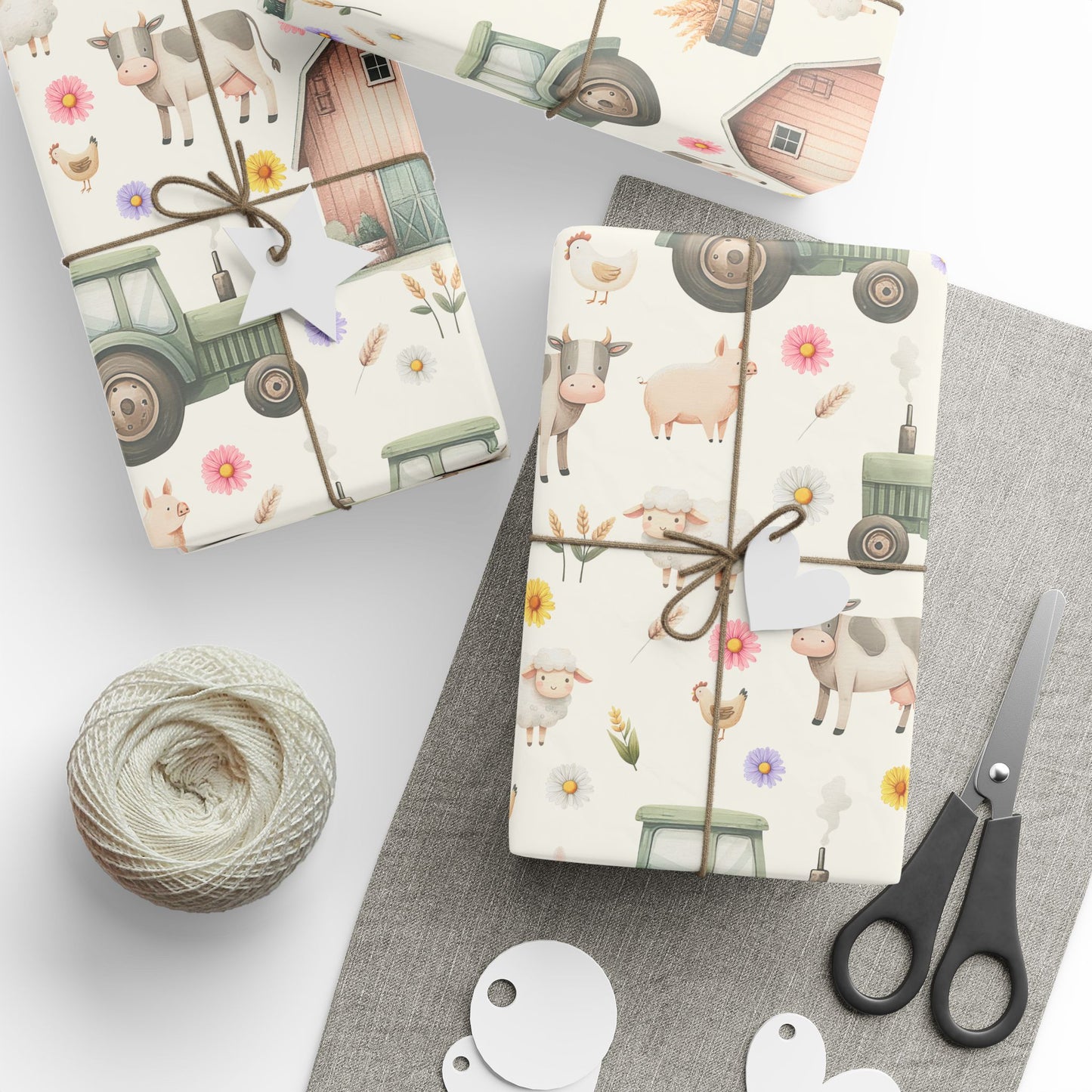 Cute Barnyard Gift Wrap