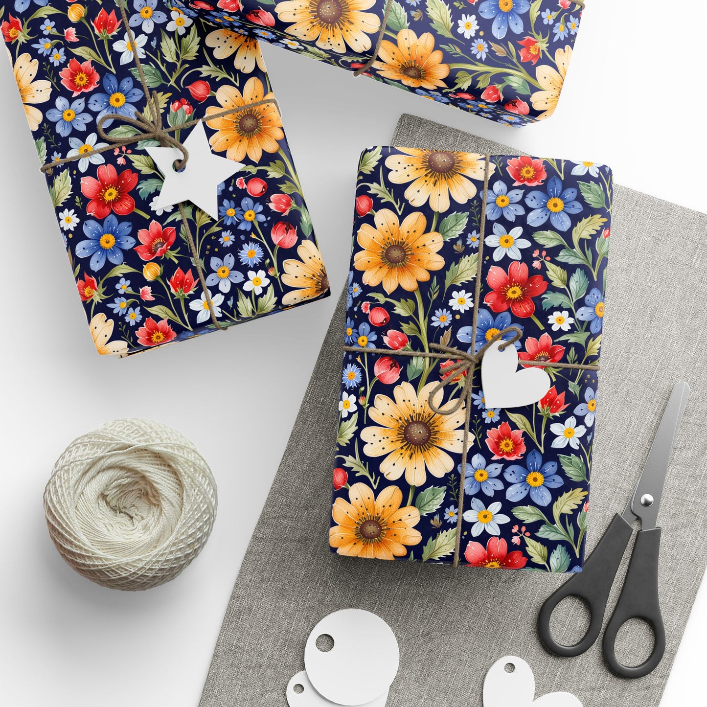 Colorful Floral on Black Background