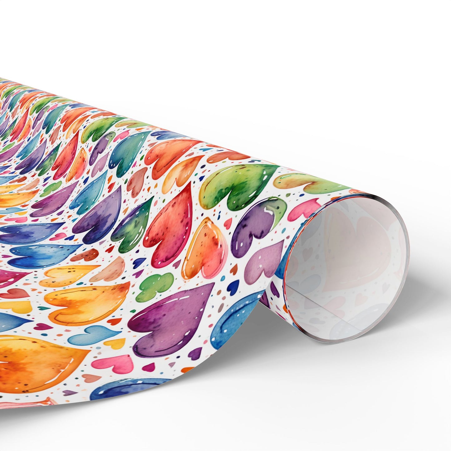 Vibrant Multicolor Heart Wrapping Paper