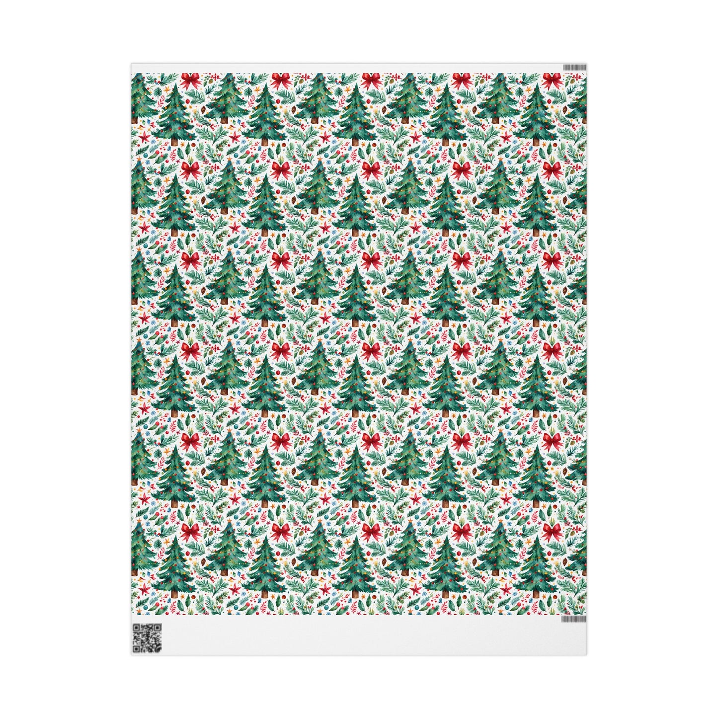 Merry & Bright Botanicals – Watercolor Tree & Garland Wrapping Paper