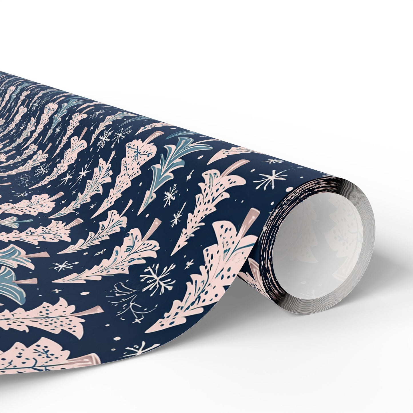 Elegant Pink & Navy Holiday Wrapping Papers