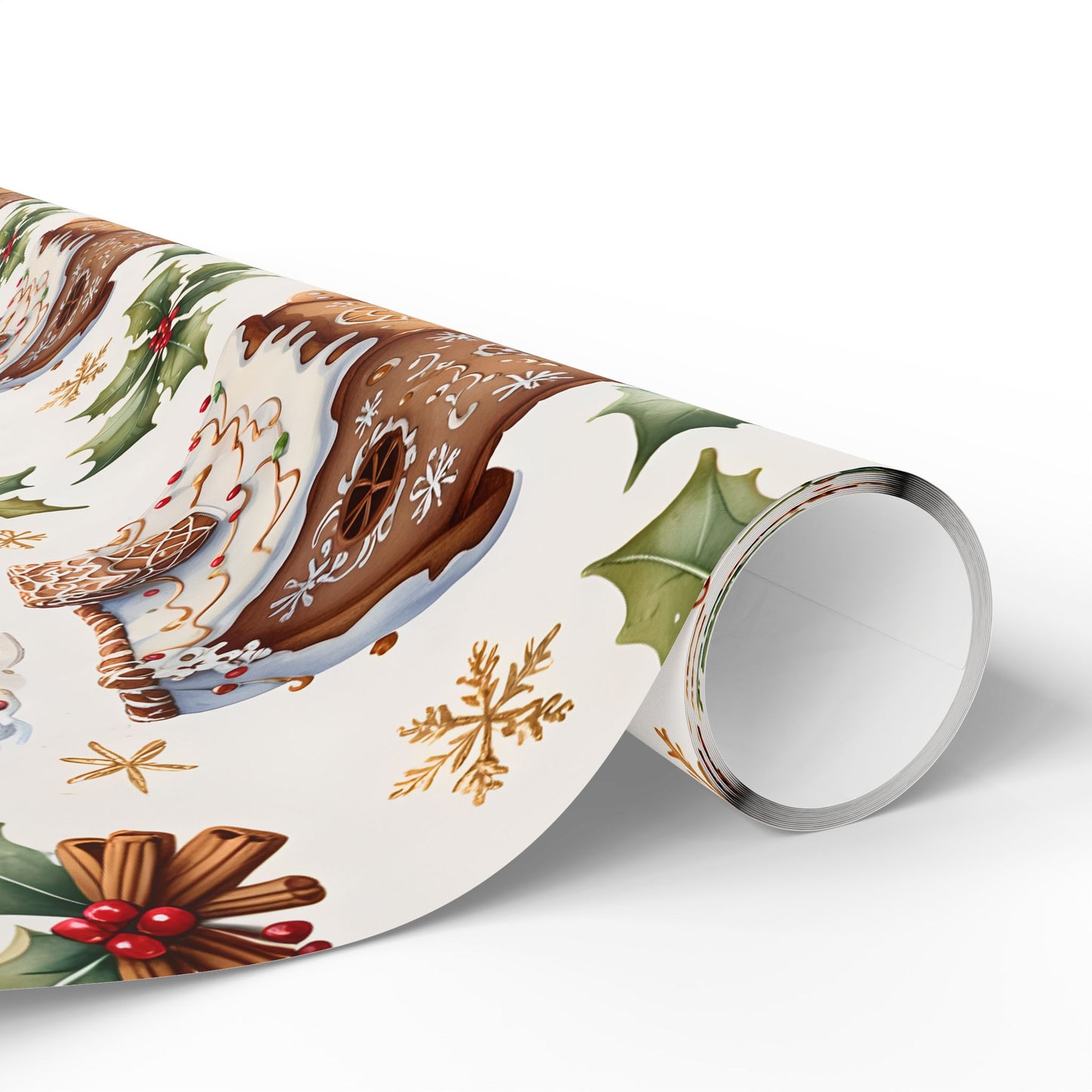 Gingerbread Glam – Sweet Homes & Holly Holiday Wrapping Paper