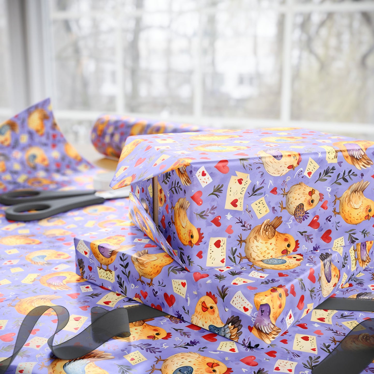 Gift Wrap: Chicken Print