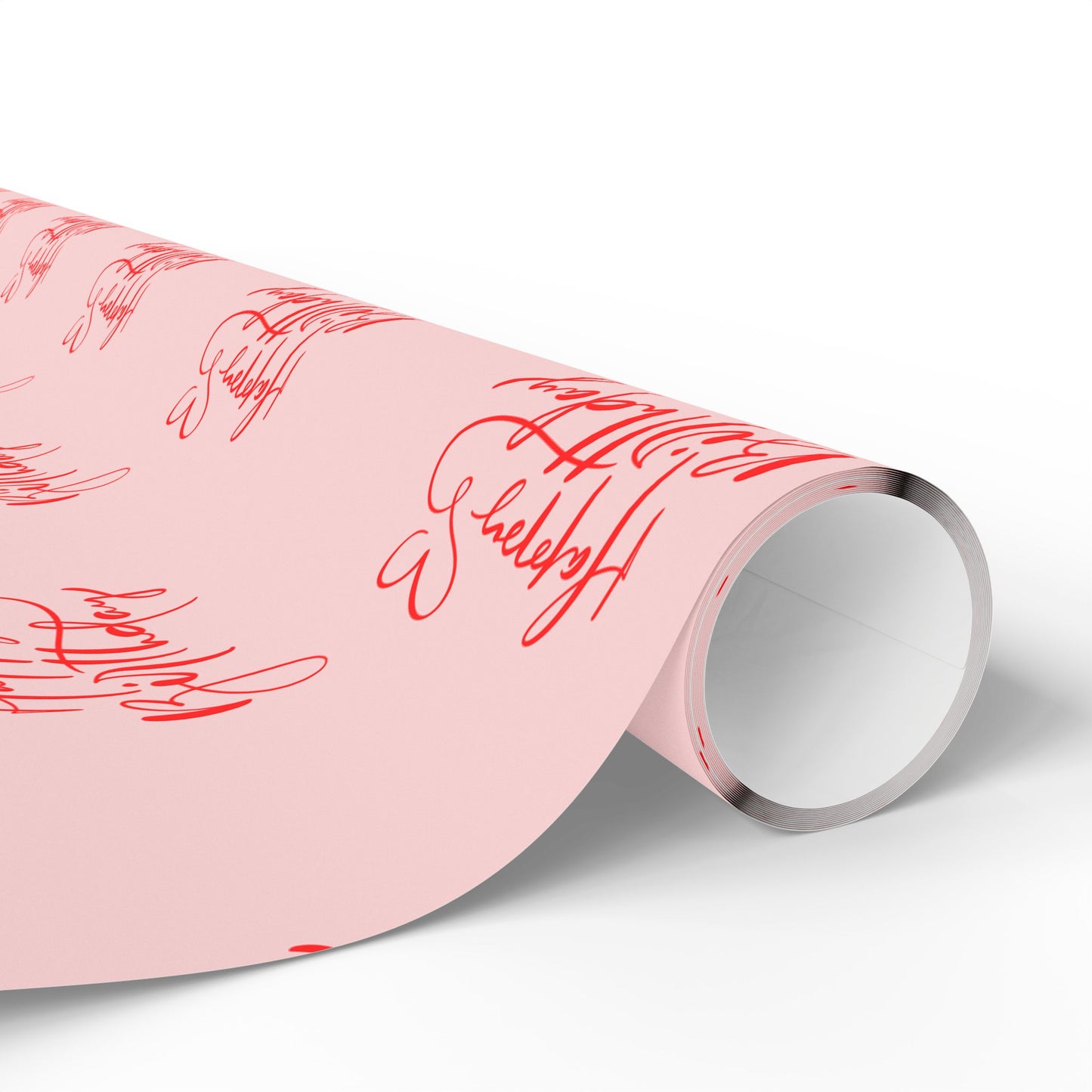Cute Red and Pink Happy Birthday Wrapping Paper