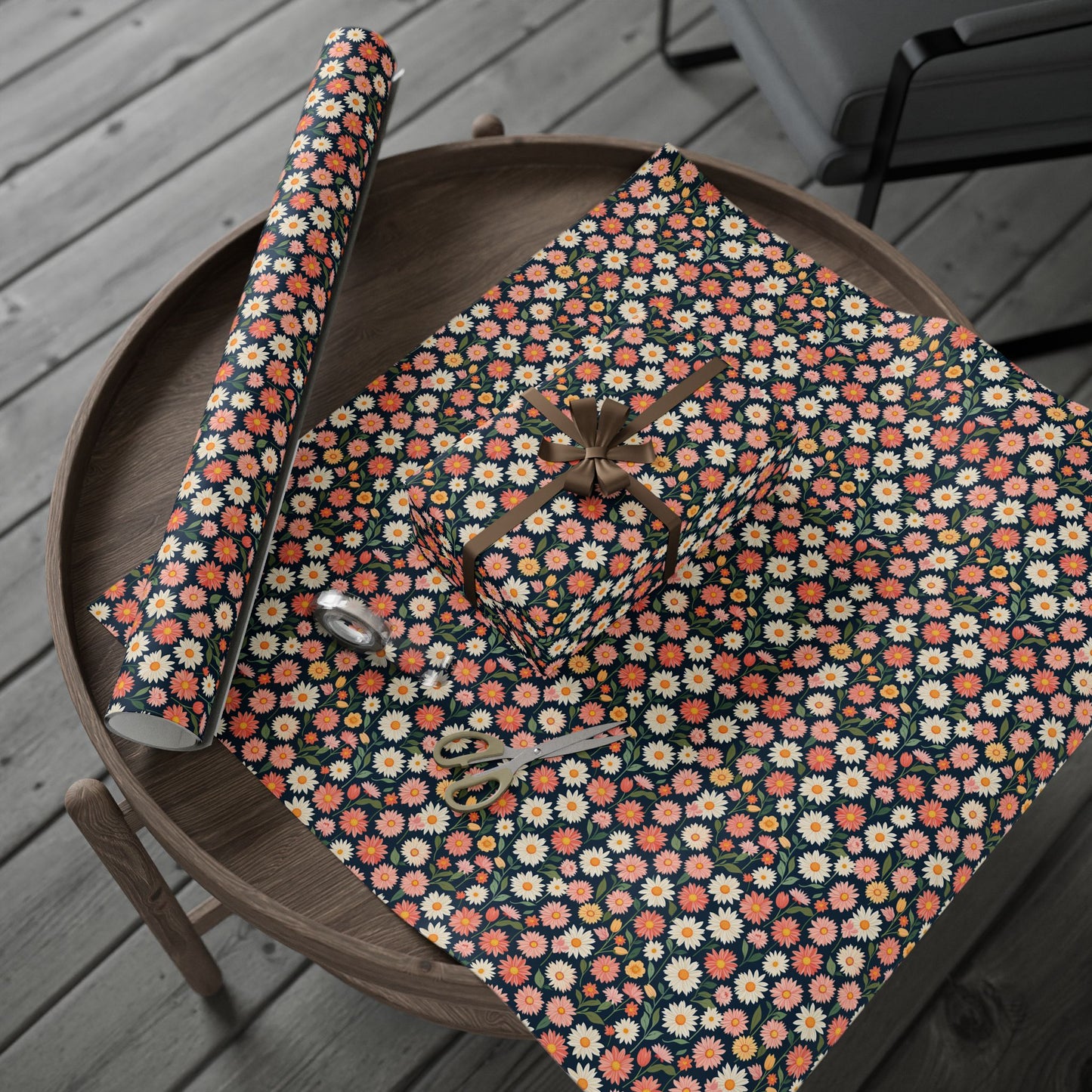 Colorful Daisy Floral Wrapping Paper