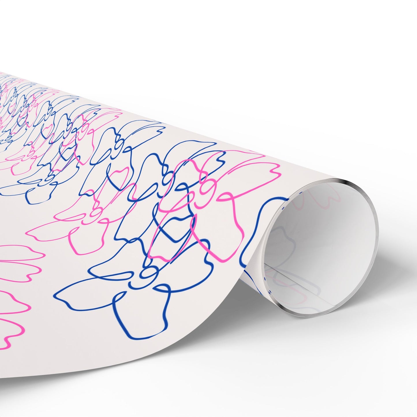 Floral Line Drawing Wrapping Paper Roll